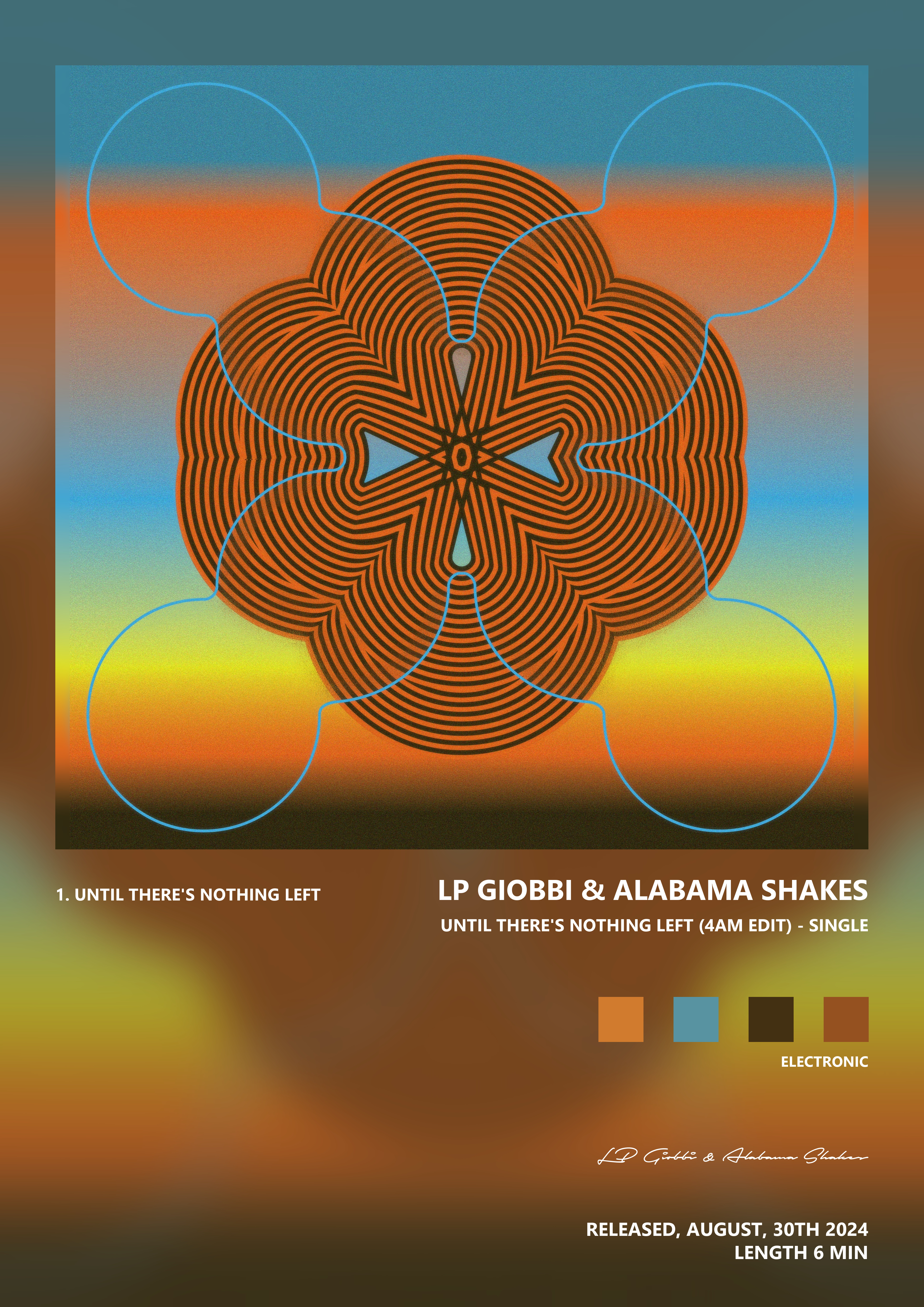 Music poster: LP Giobbi Alabama Shakes - Until Theres Nothing Left 4am Edit - Single