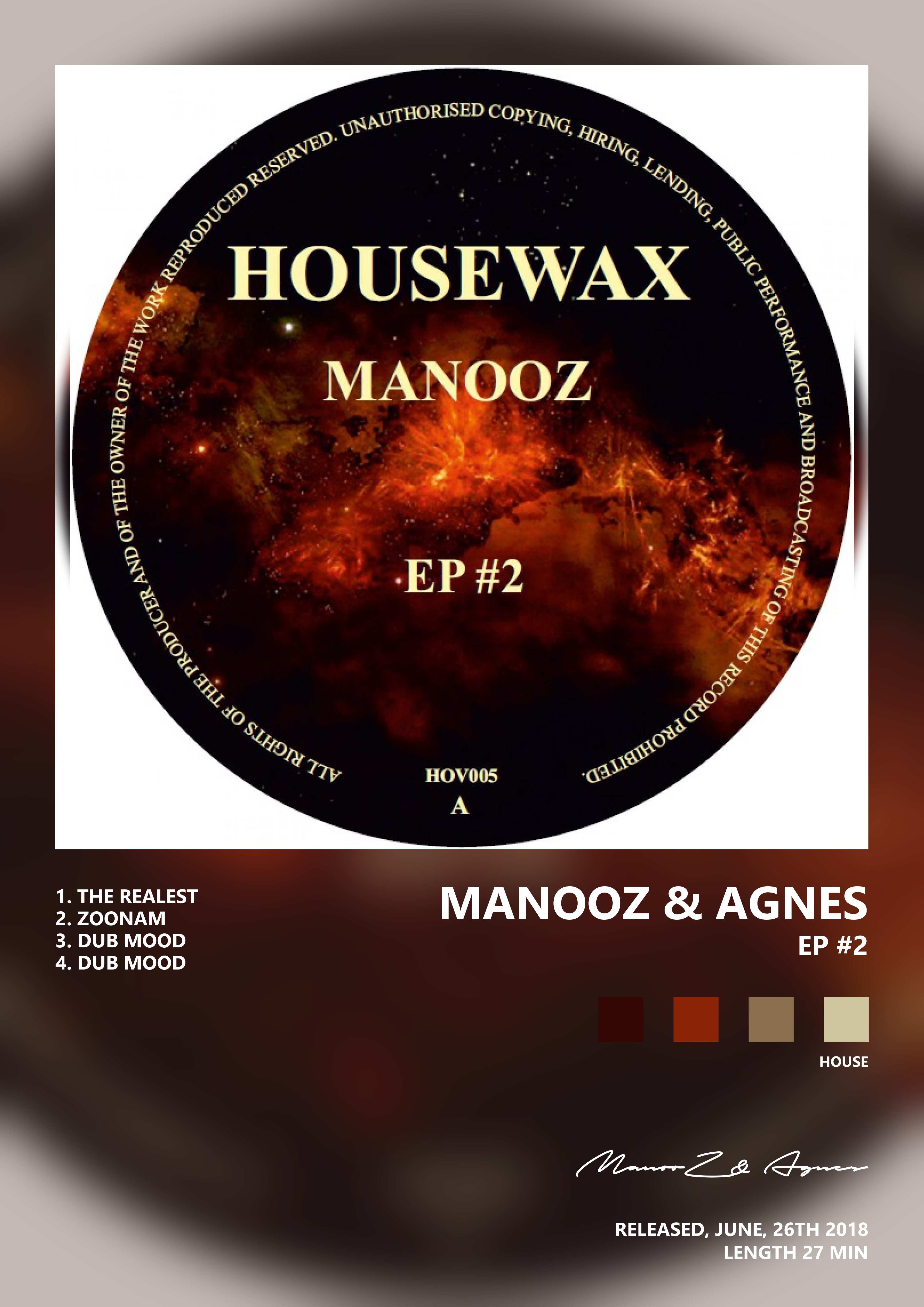 Music poster: ManooZ Agnes - EP 2