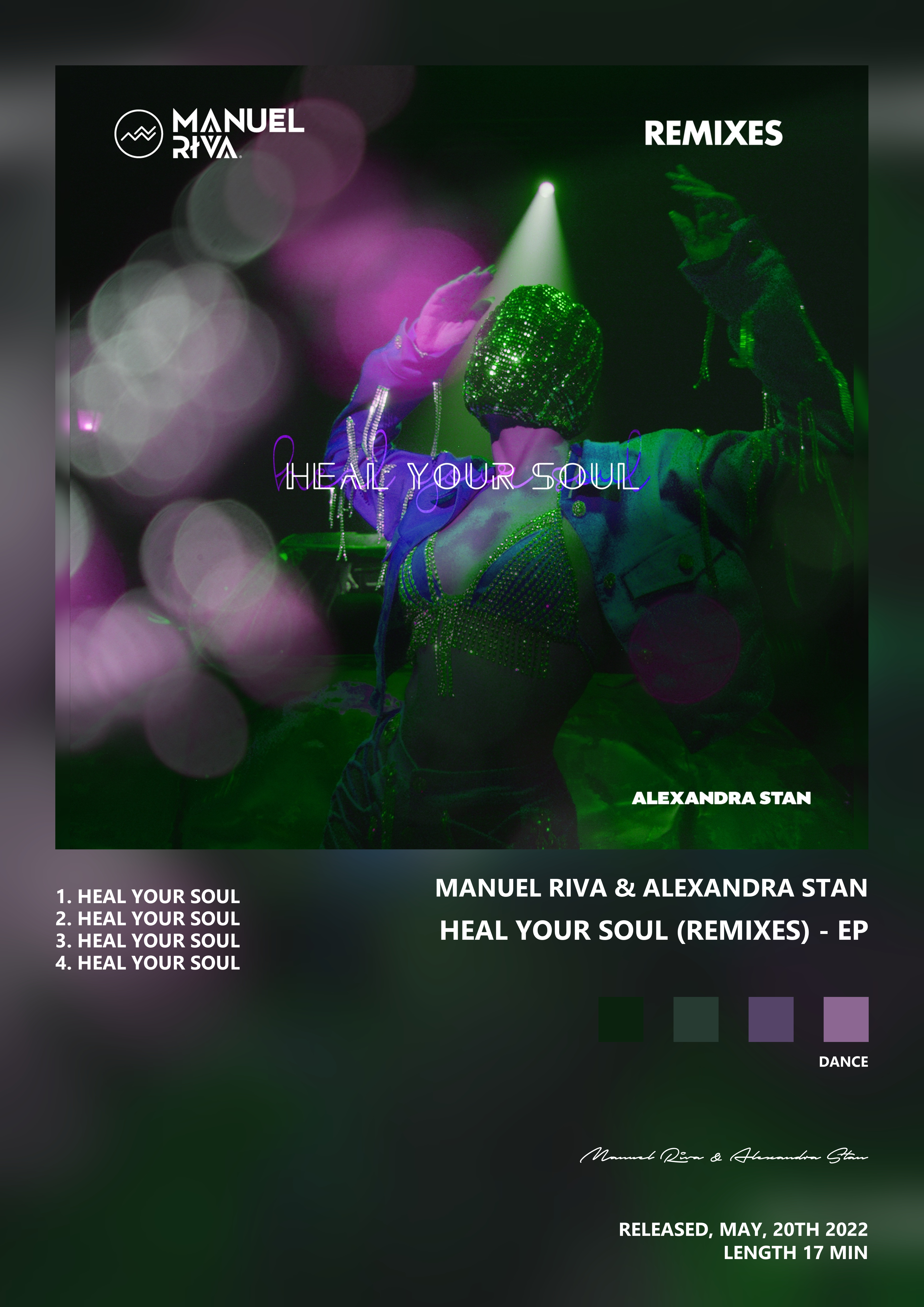 Music poster: Manuel Riva Alexandra Stan - Heal Your Soul Remixes - EP