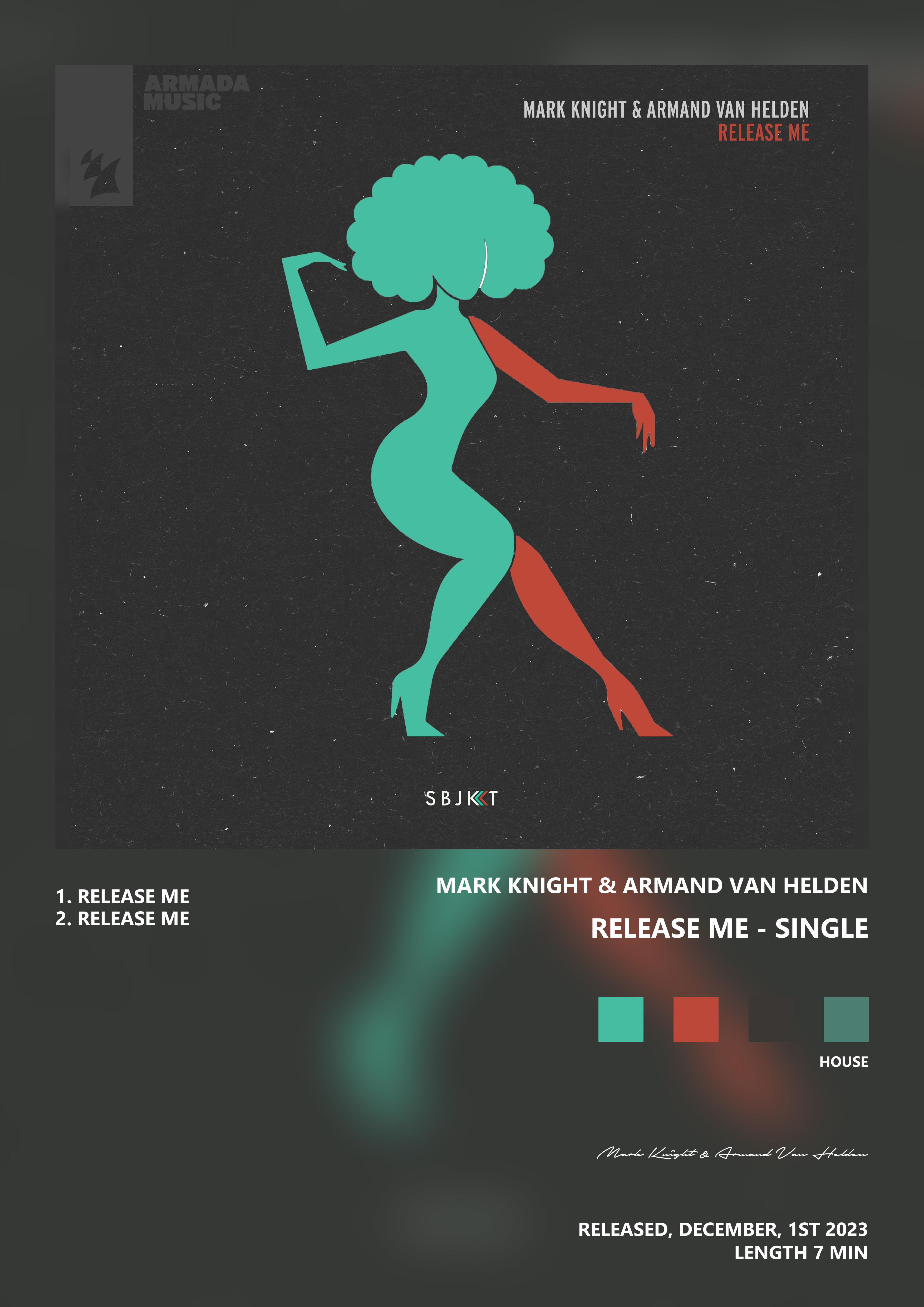 Music poster: Mark Knight Armand Van Helden - Release Me - Single
