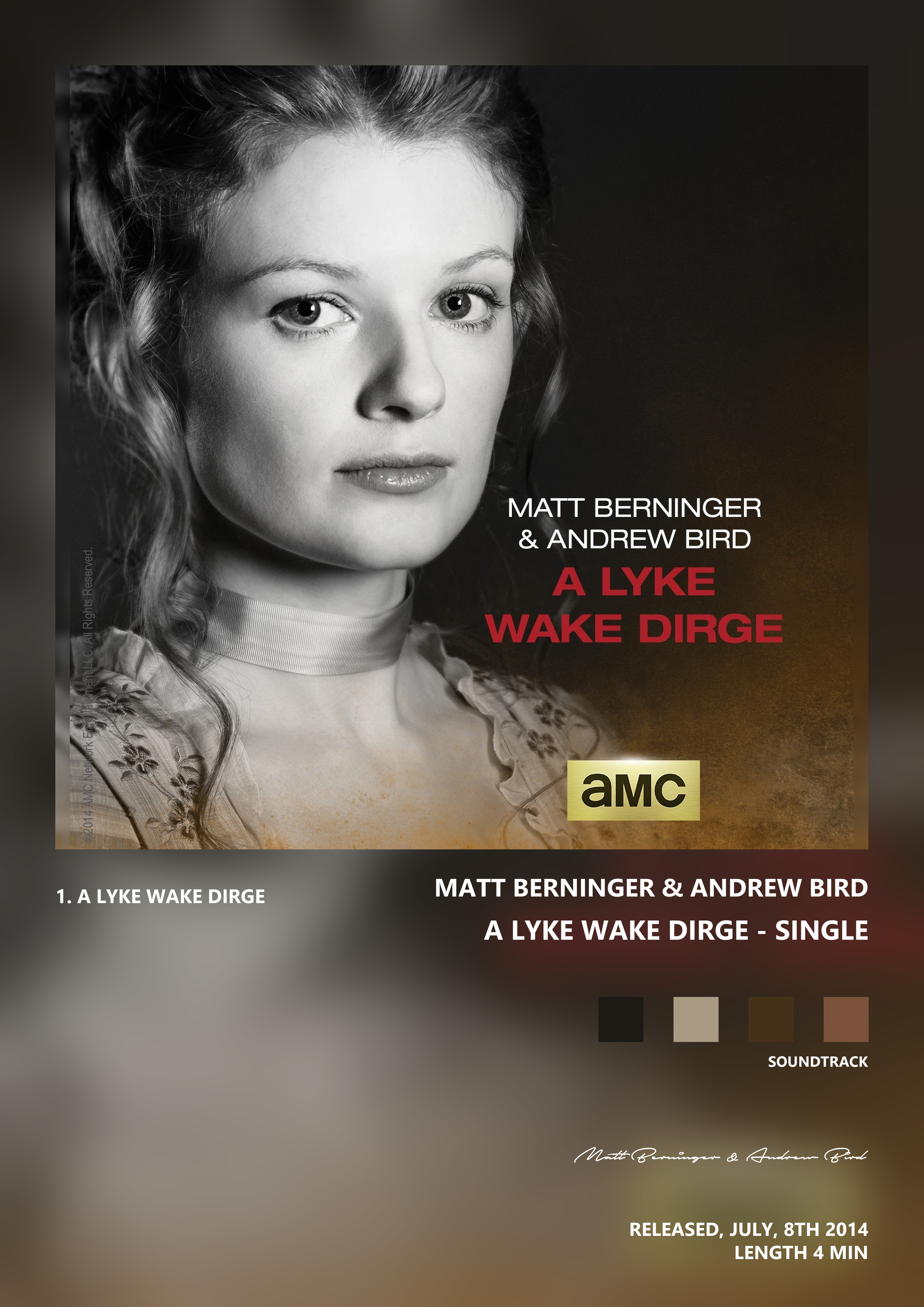 Music poster: Matt Berninger Andrew Bird - A Lyke Wake Dirge - Single