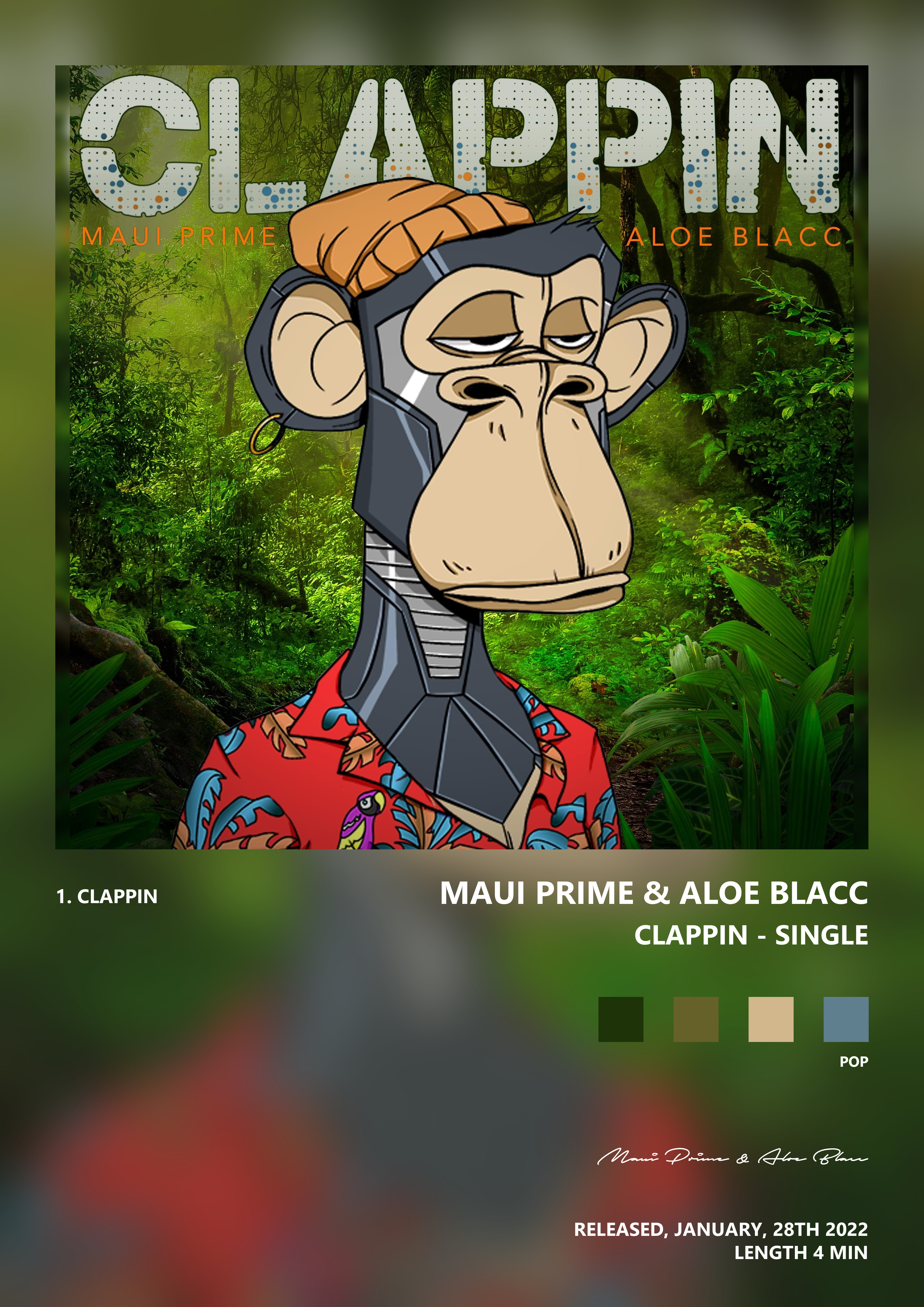 Music poster: Maui Prime Aloe Blacc - Clappin - Single