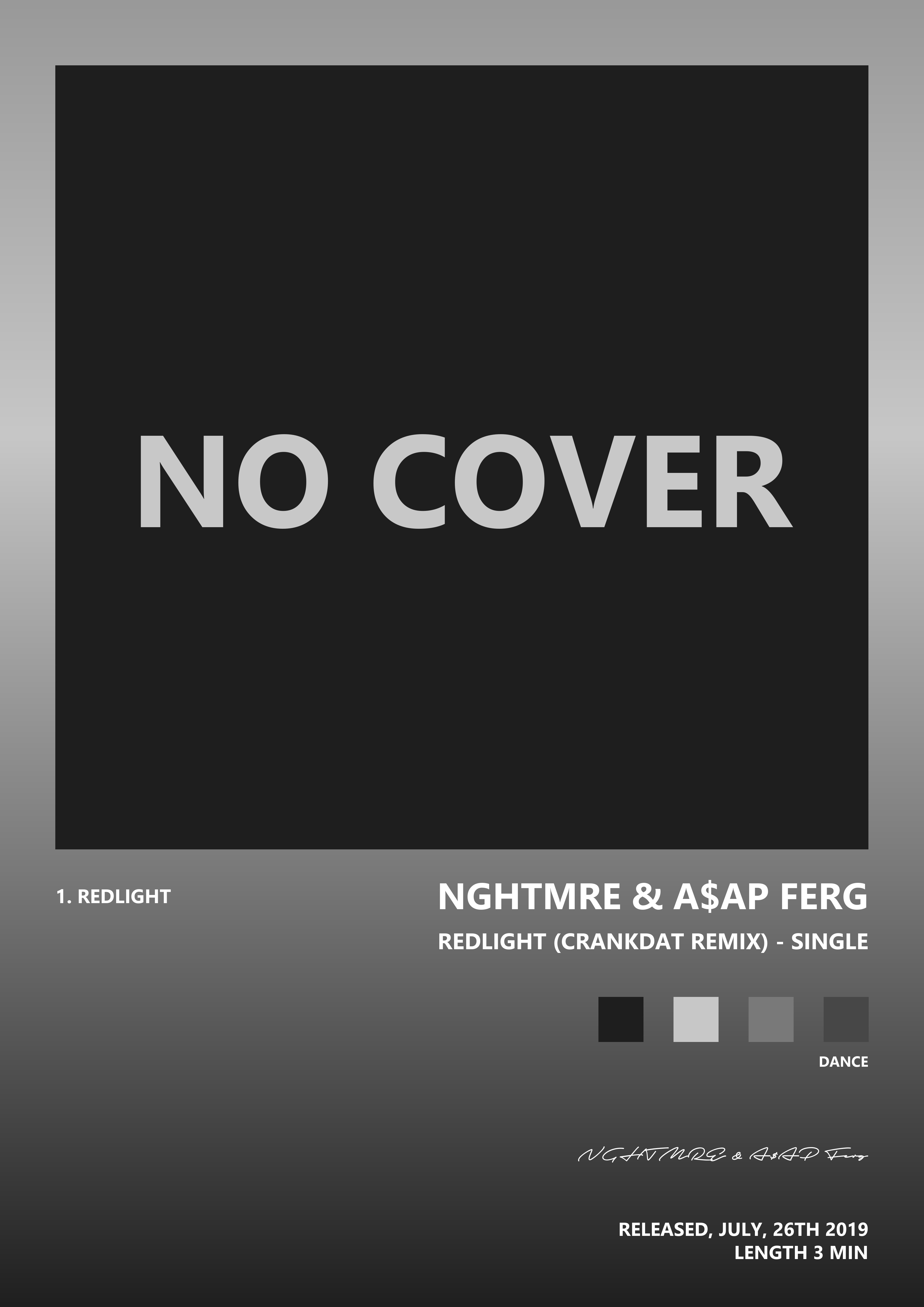 Music poster: NGHTMRE AAP Ferg - REDLIGHT Crankdat Remix - Single