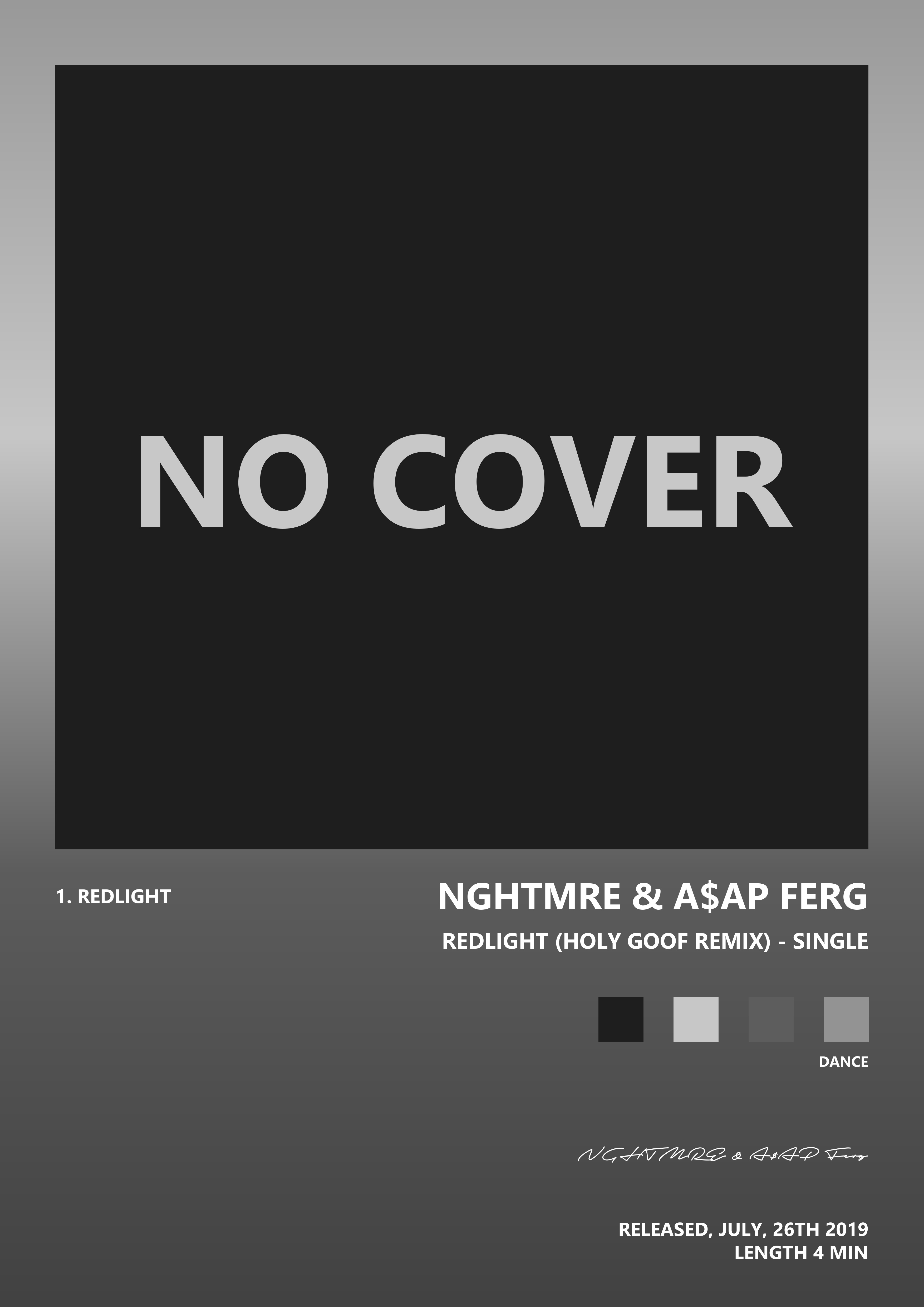 Music poster: NGHTMRE AAP Ferg - REDLIGHT Holy Goof Remix - Single
