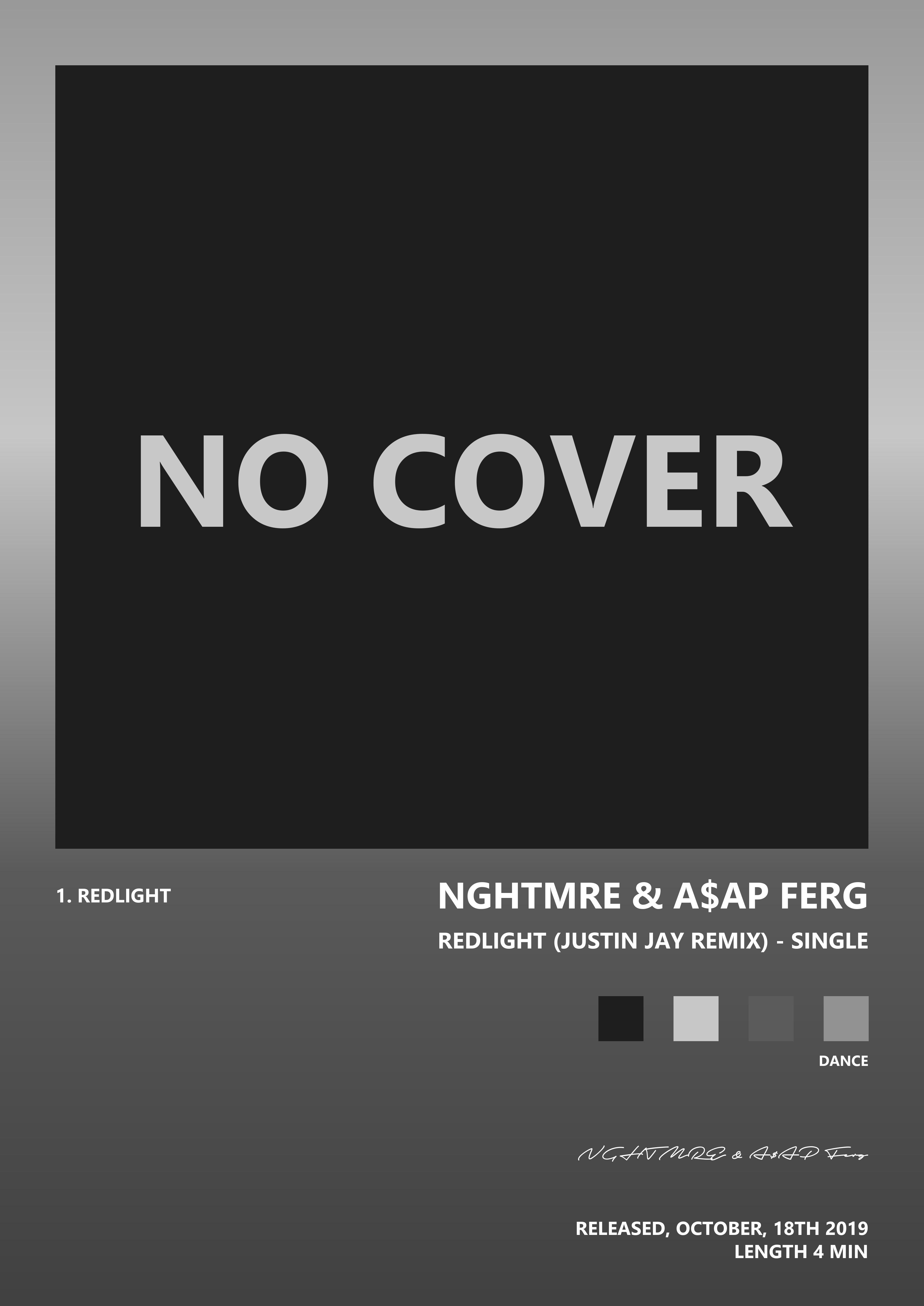 Music poster: NGHTMRE AAP Ferg - REDLIGHT Justin Jay Remix - Single