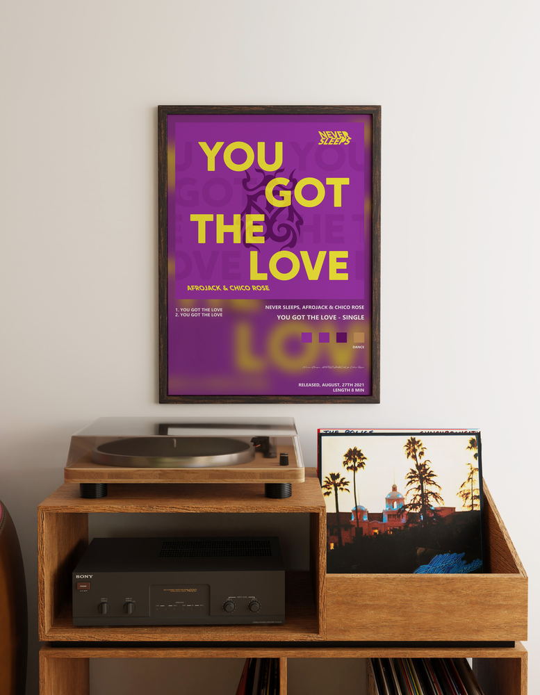 Music poster: Never Sleeps AFROJACK Chico Rose - You Got The Love - Single