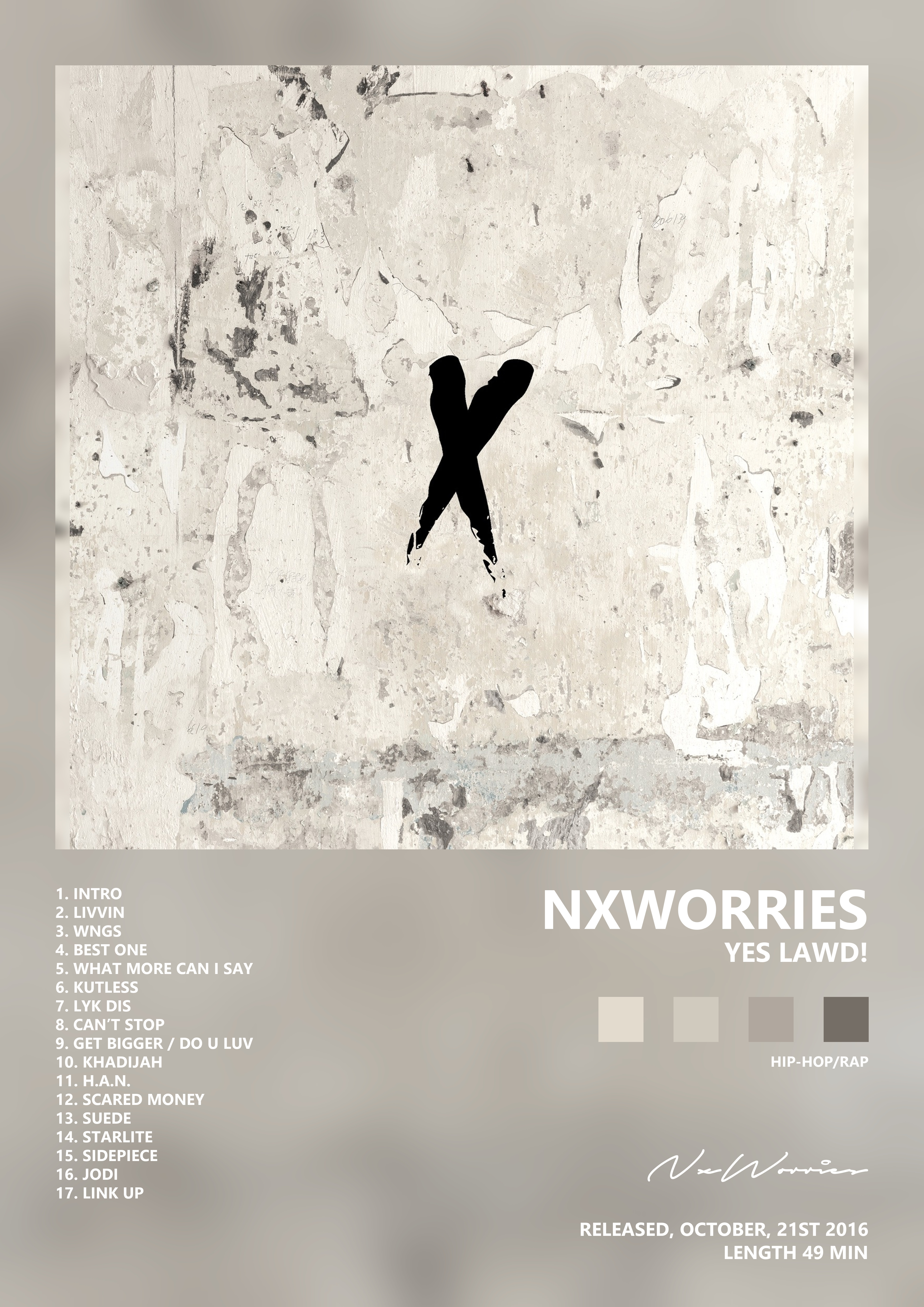 Music poster: NxWorries - Yes Lawd
