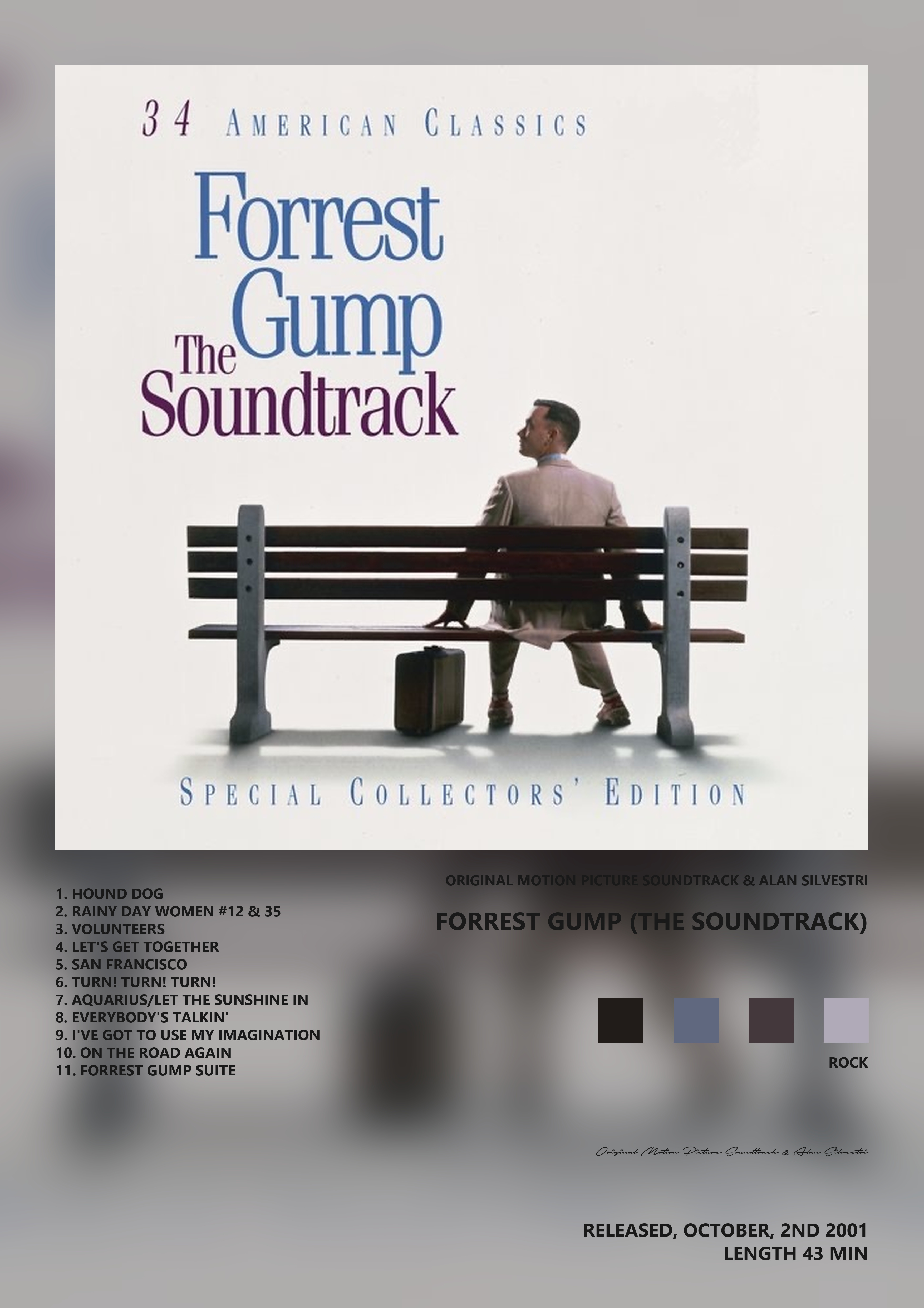 Music poster: Original Motion Picture Soundtrack Alan Silvestri - Forrest Gump The Soundtrack