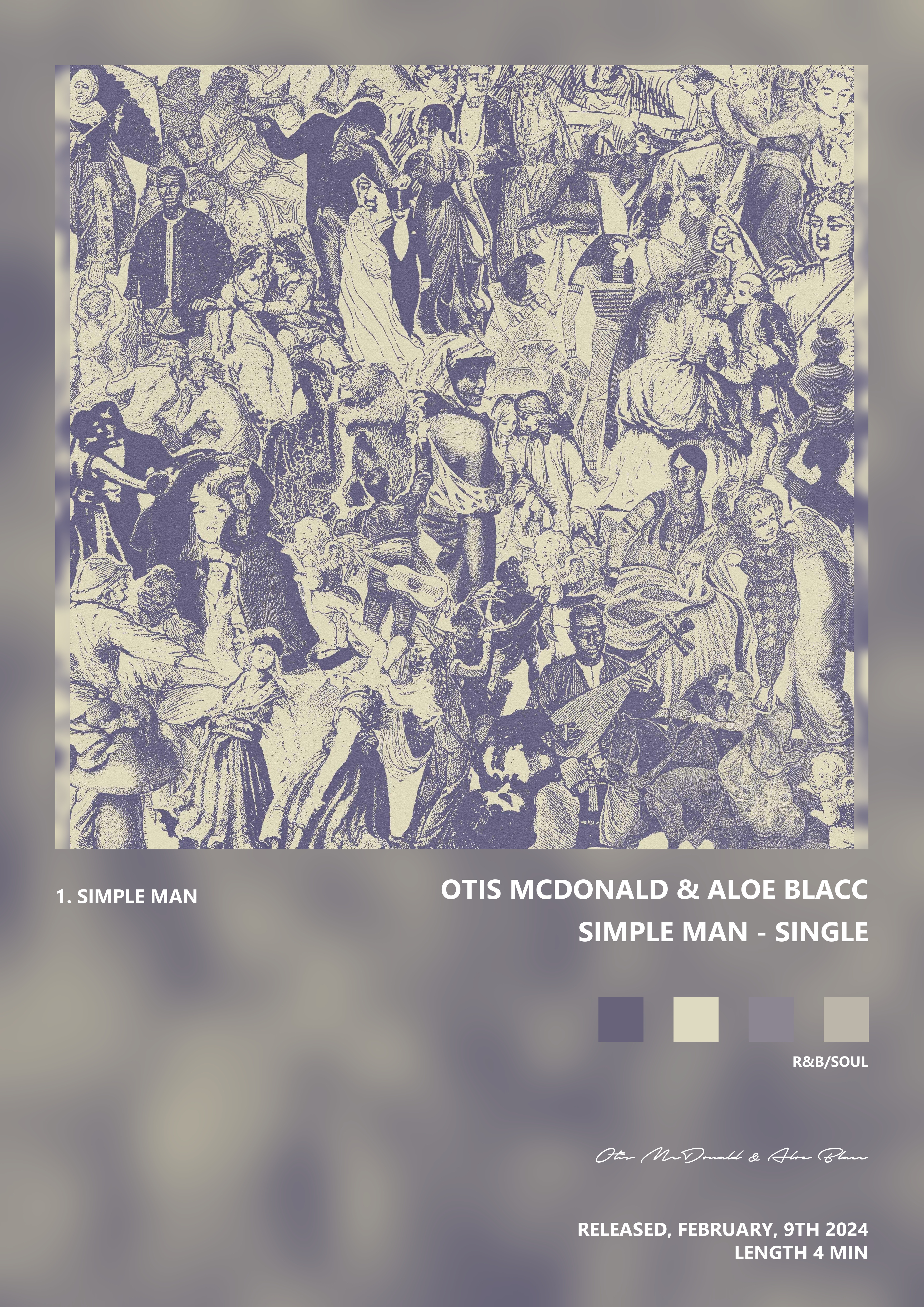 Music poster: Otis McDonald Aloe Blacc - Simple Man - Single