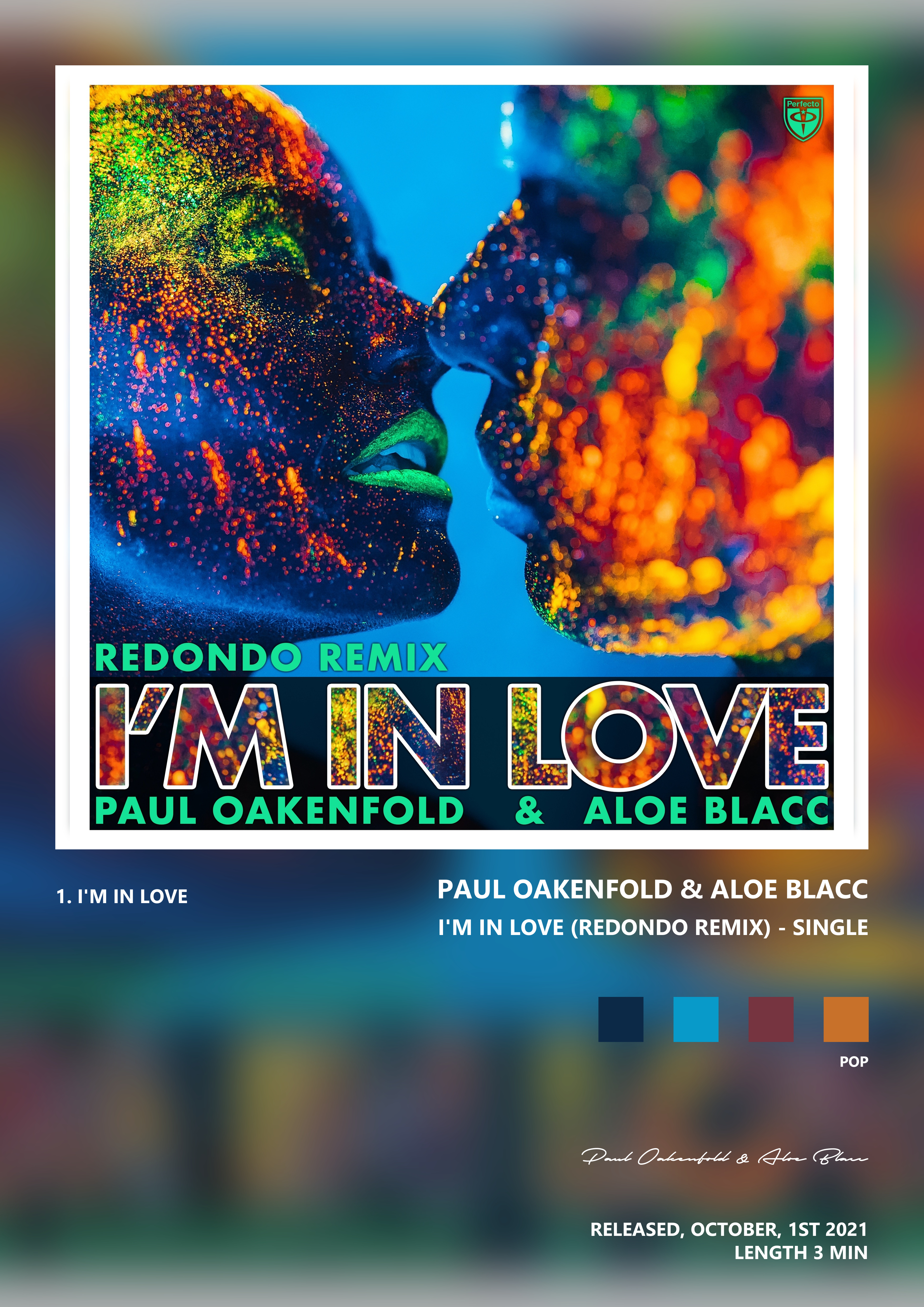 Music poster: Paul Oakenfold Aloe Blacc - Im in Love Redondo Remix - Single