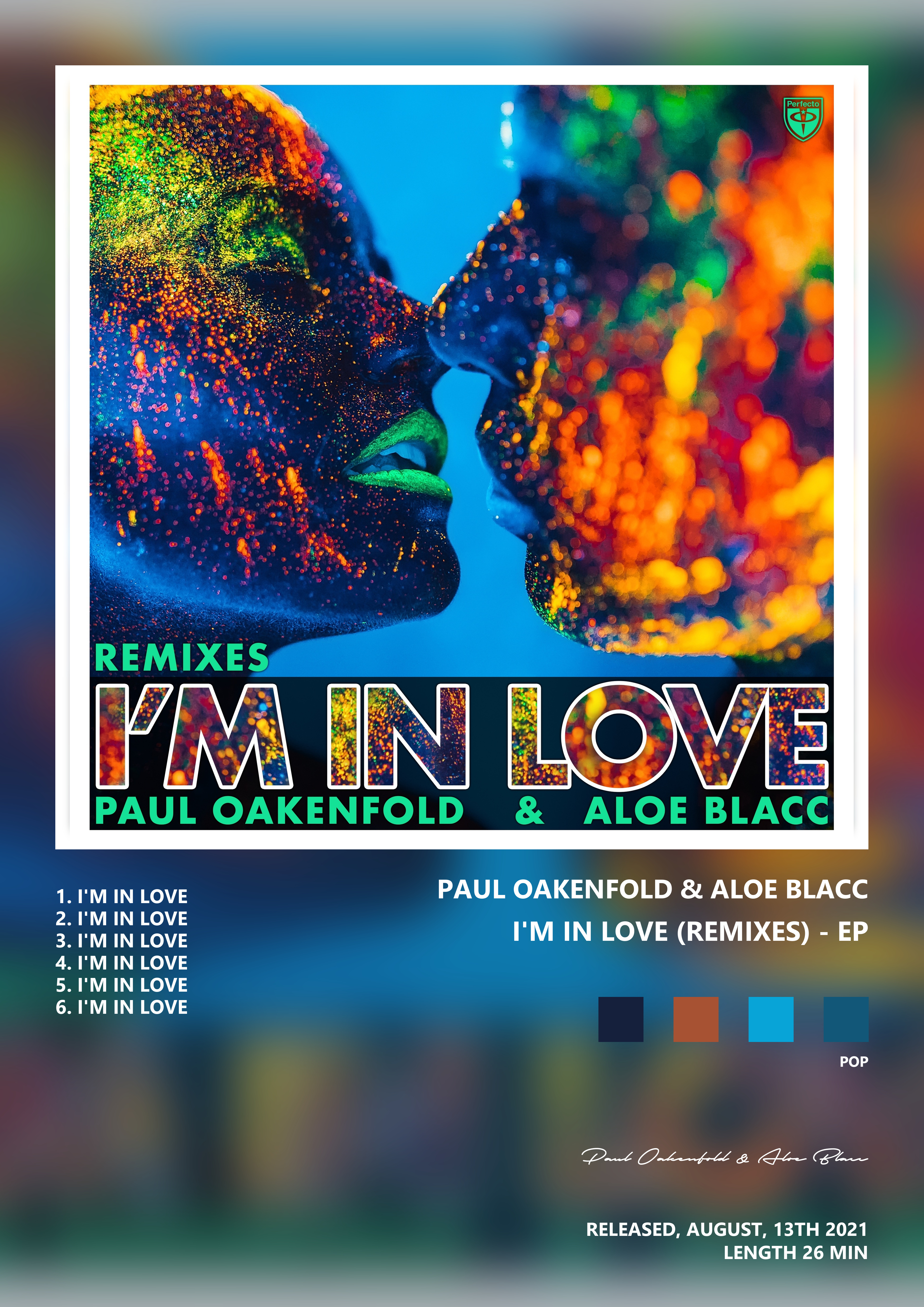 Music poster: Paul Oakenfold Aloe Blacc - Im in Love Remixes - EP