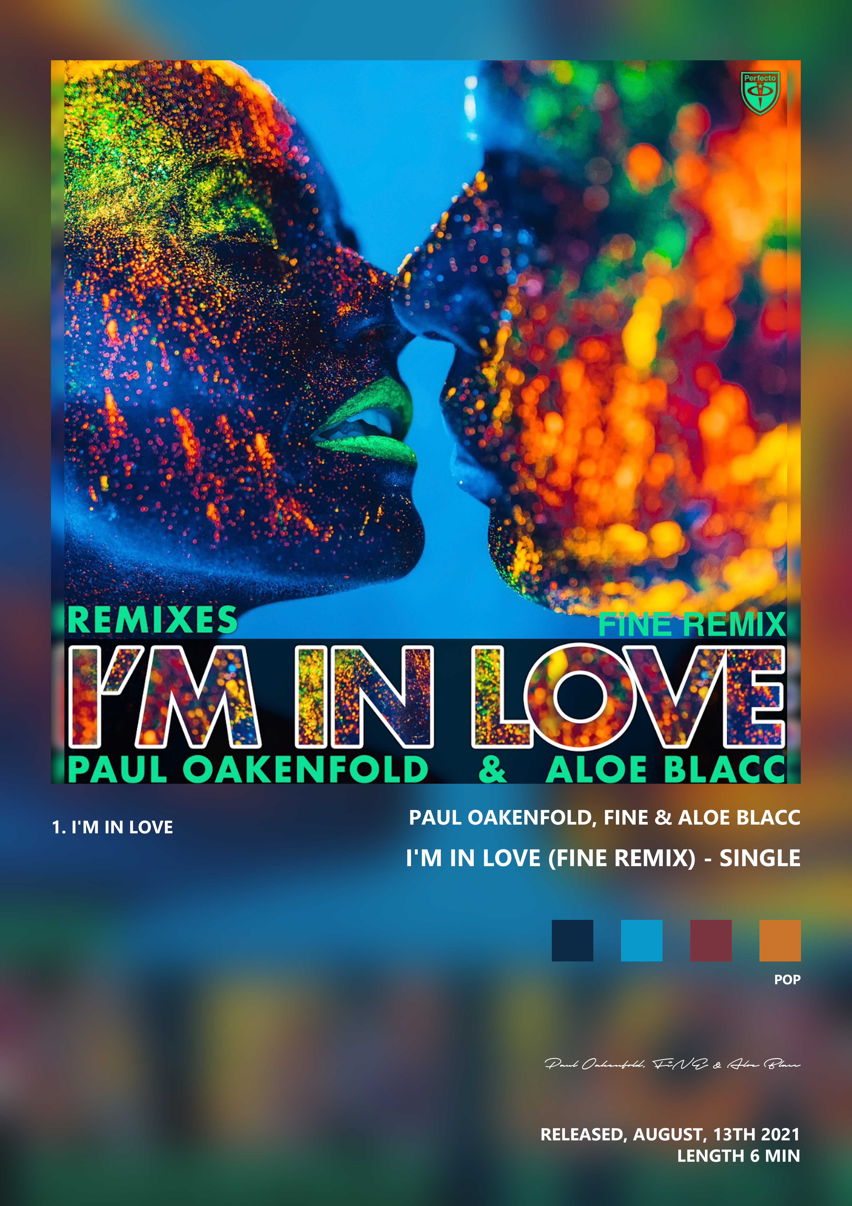 Music poster: Paul Oakenfold FiNE Aloe Blacc - Im in Love FiNE Remix - Single