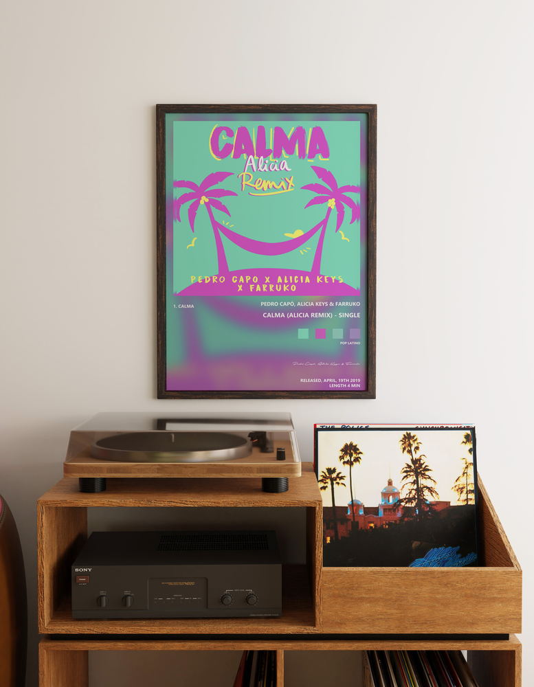 Music poster: Pedro Capó Alicia Keys Farruko - Calma Alicia Remix - Single