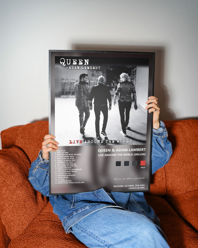 Music poster: Queen Adam Lambert - Live Around the World Deluxe