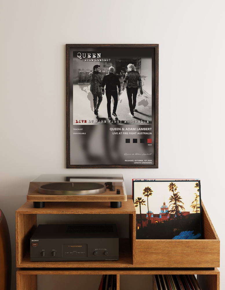 Music poster: Queen Adam Lambert - Live At Fire Fight Australia