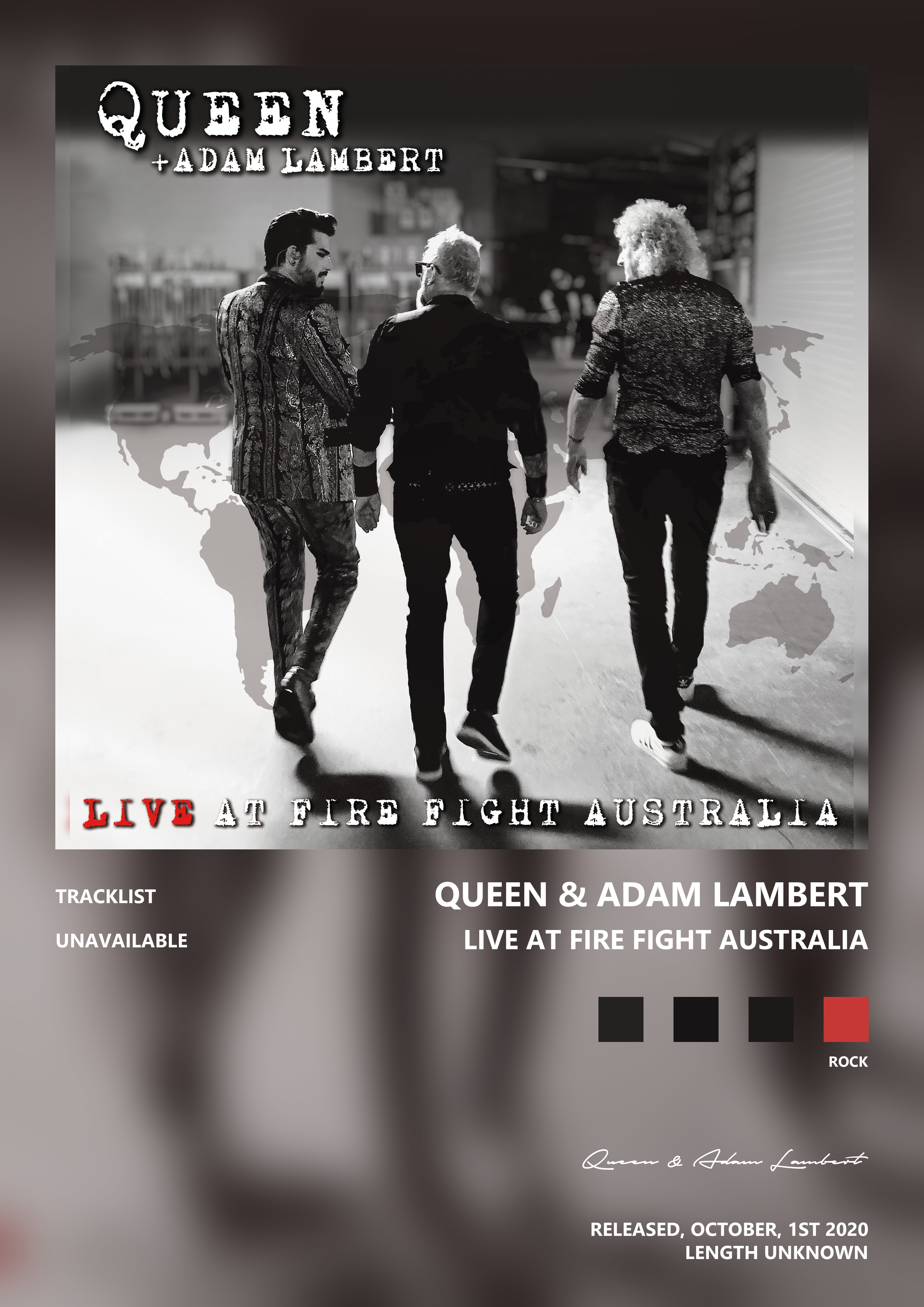 Music poster: Queen Adam Lambert - Live At Fire Fight Australia