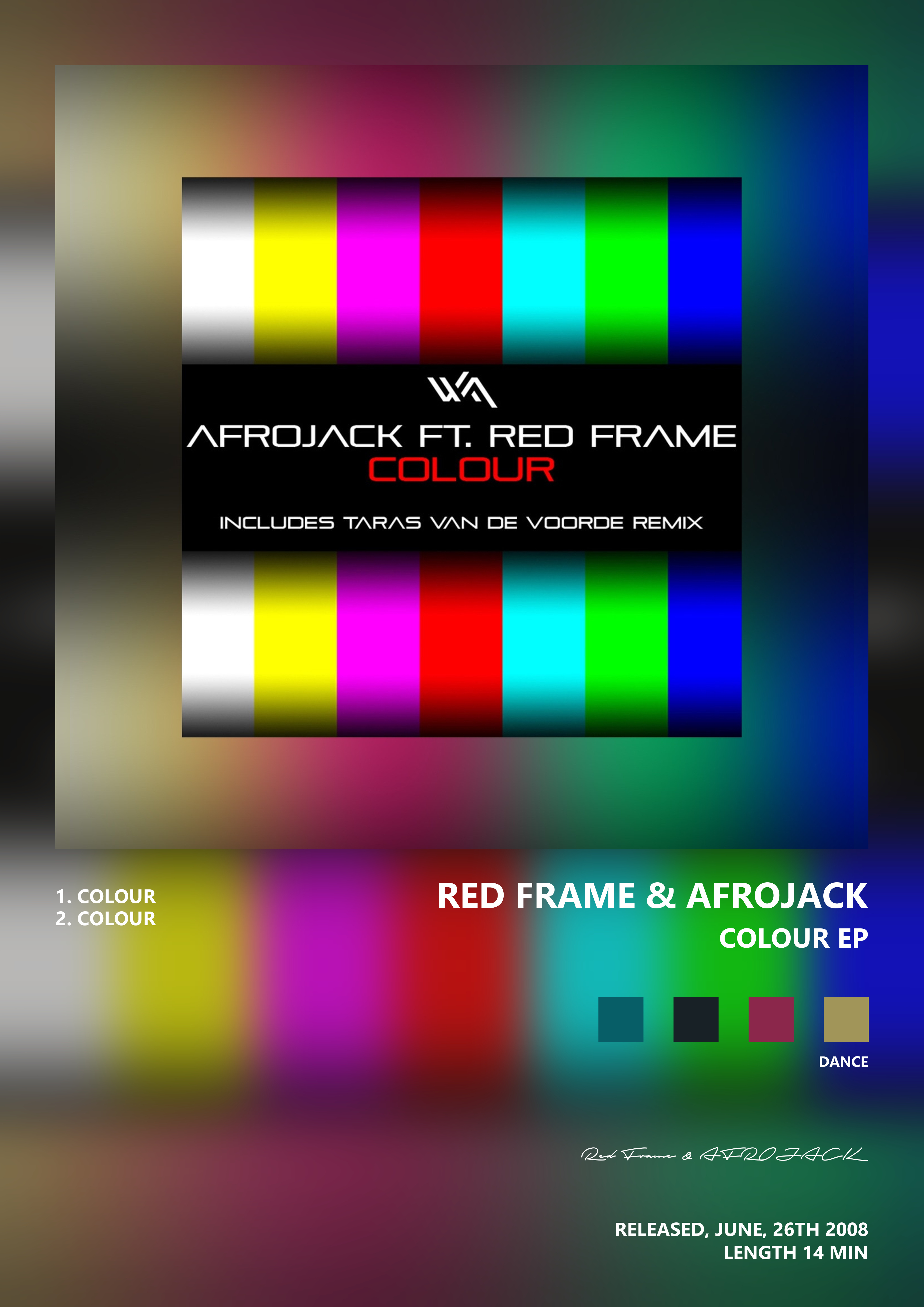 Music poster: Red Frame AFROJACK - Colour EP