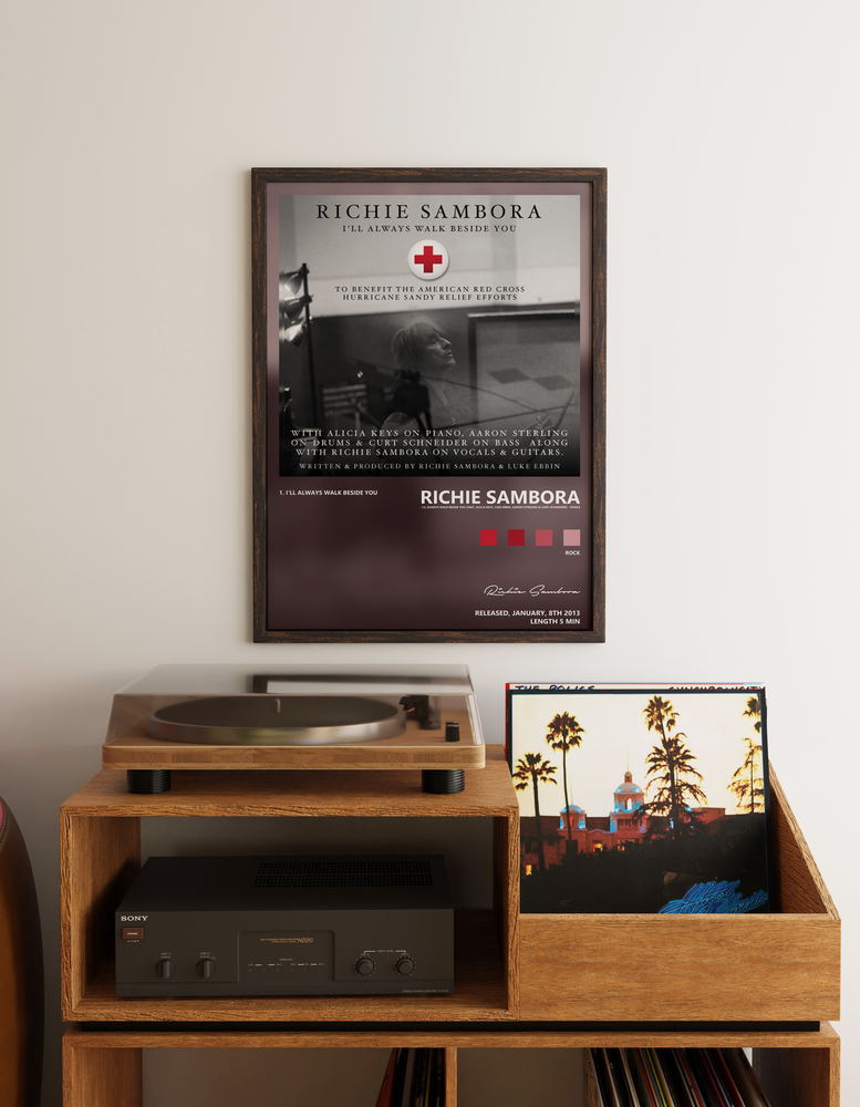 Music poster: Richie Sambora - Ill Always Walk Beside You feat Alicia Keys Luke Ebbin Aaron Sterling Curt Schneider - Single