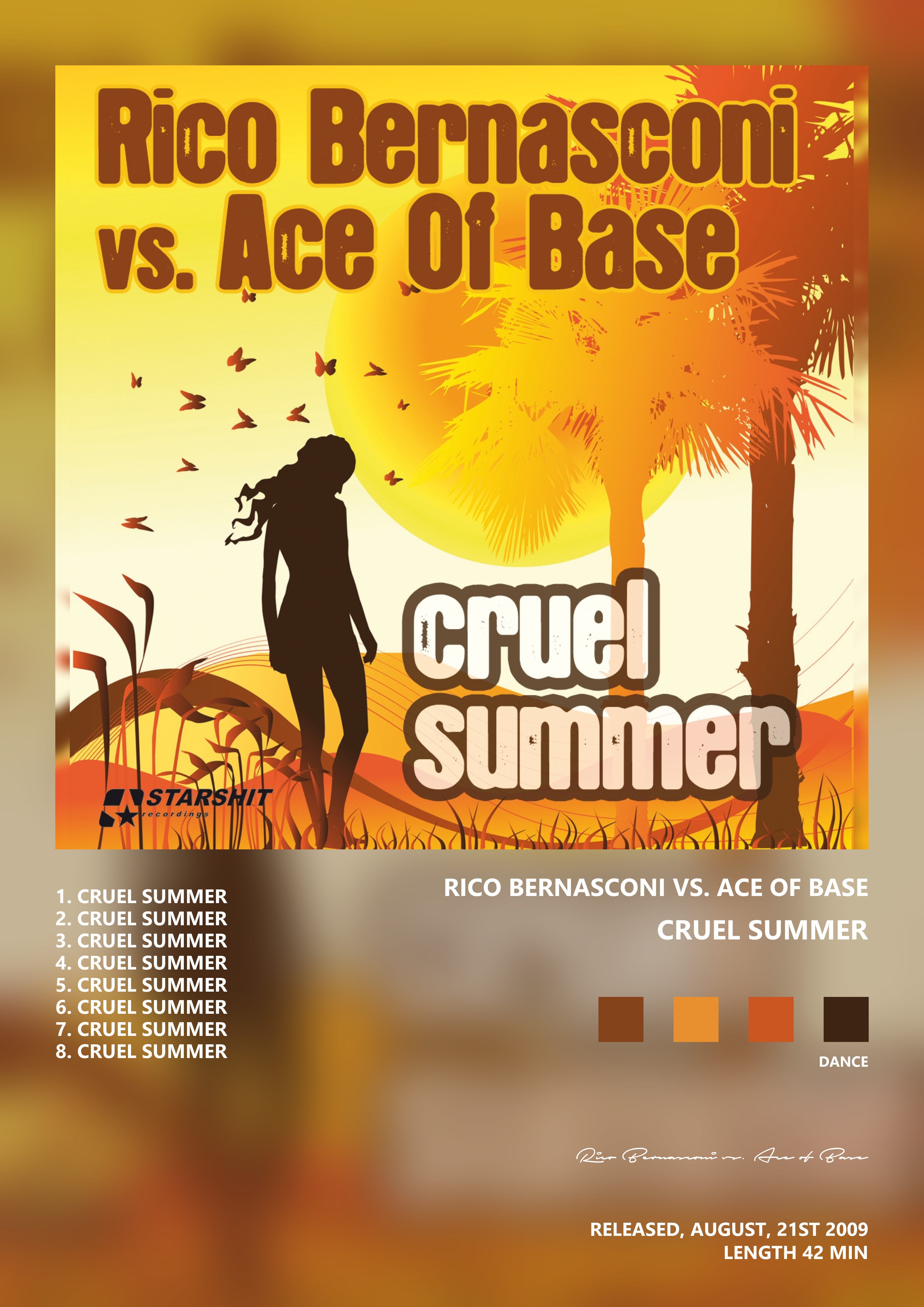Music poster: Rico Bernasconi vs Ace of Base - Cruel Summer