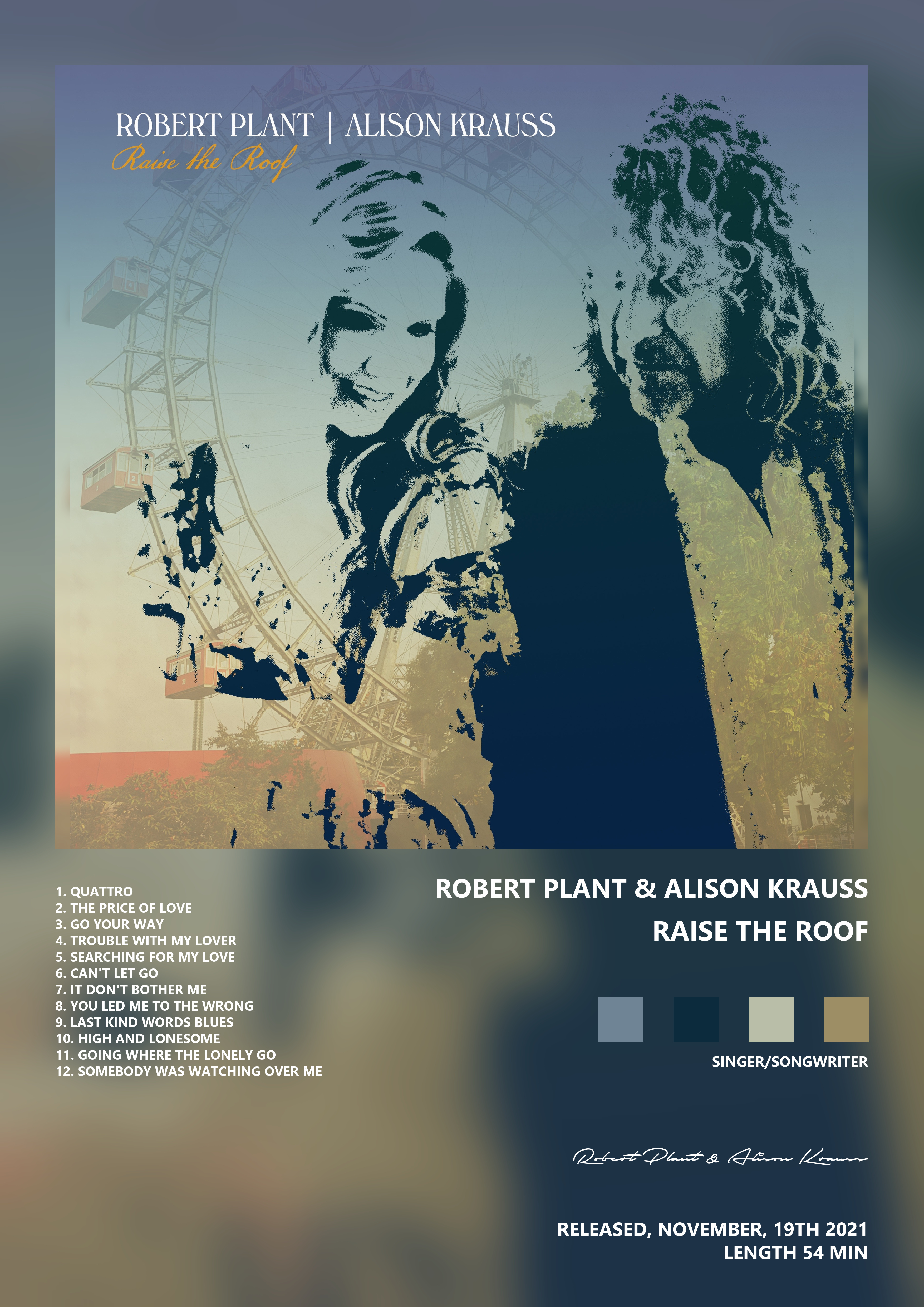 Music poster: Robert Plant Alison Krauss - Raise the Roof