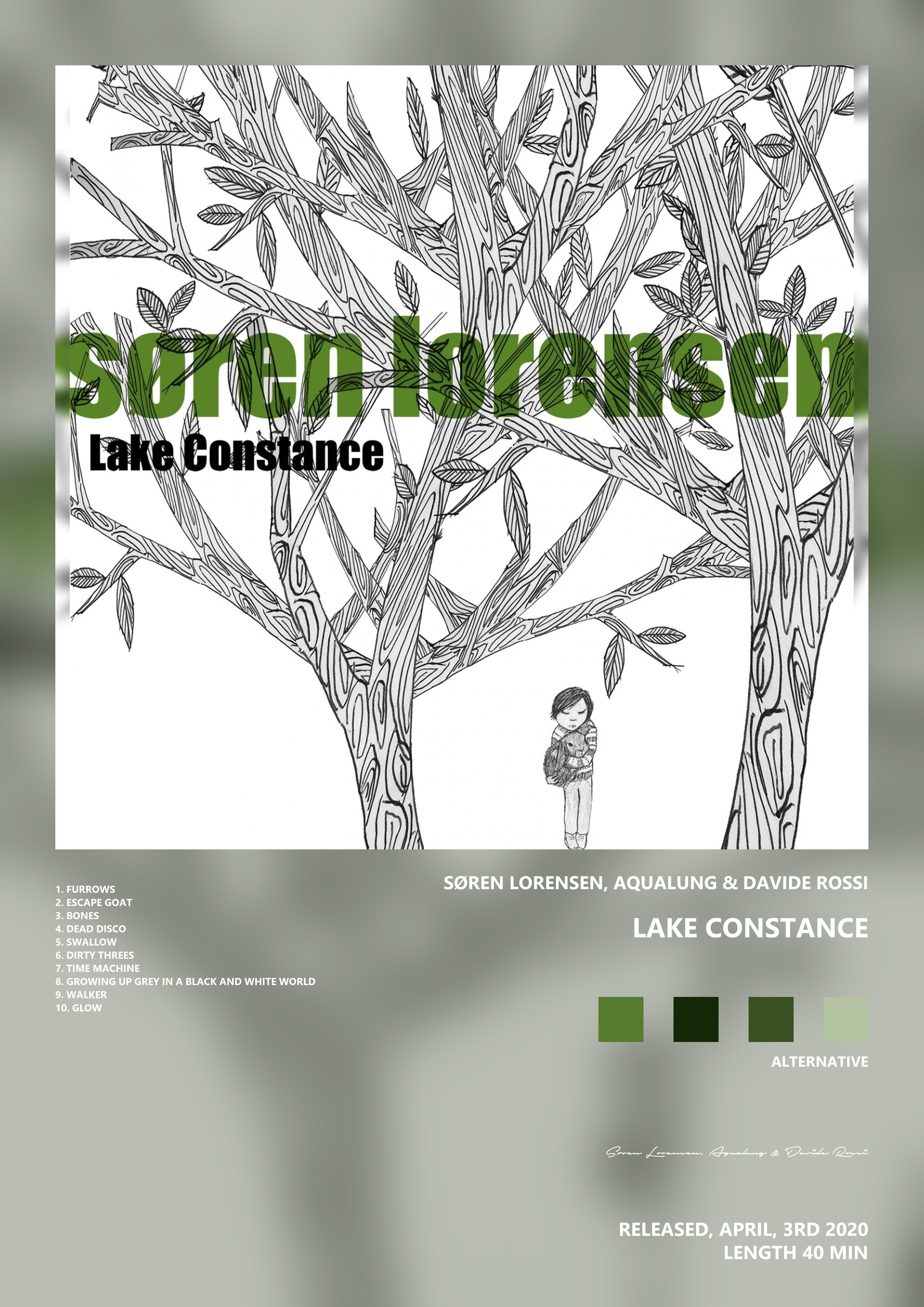 Music poster: Søren Lorensen Aqualung Davide Rossi - Lake Constance