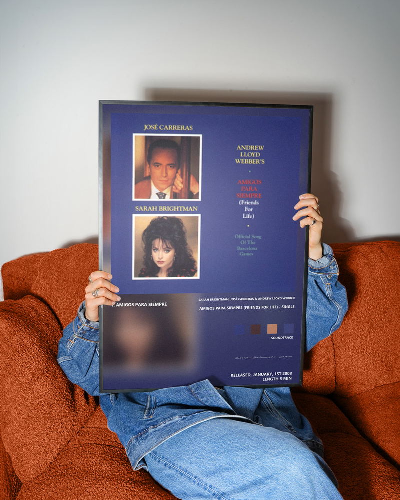 Music poster: Sarah Brightman José Carreras Andrew Lloyd Webber - Amigos para Siempre Friends For Life - Single