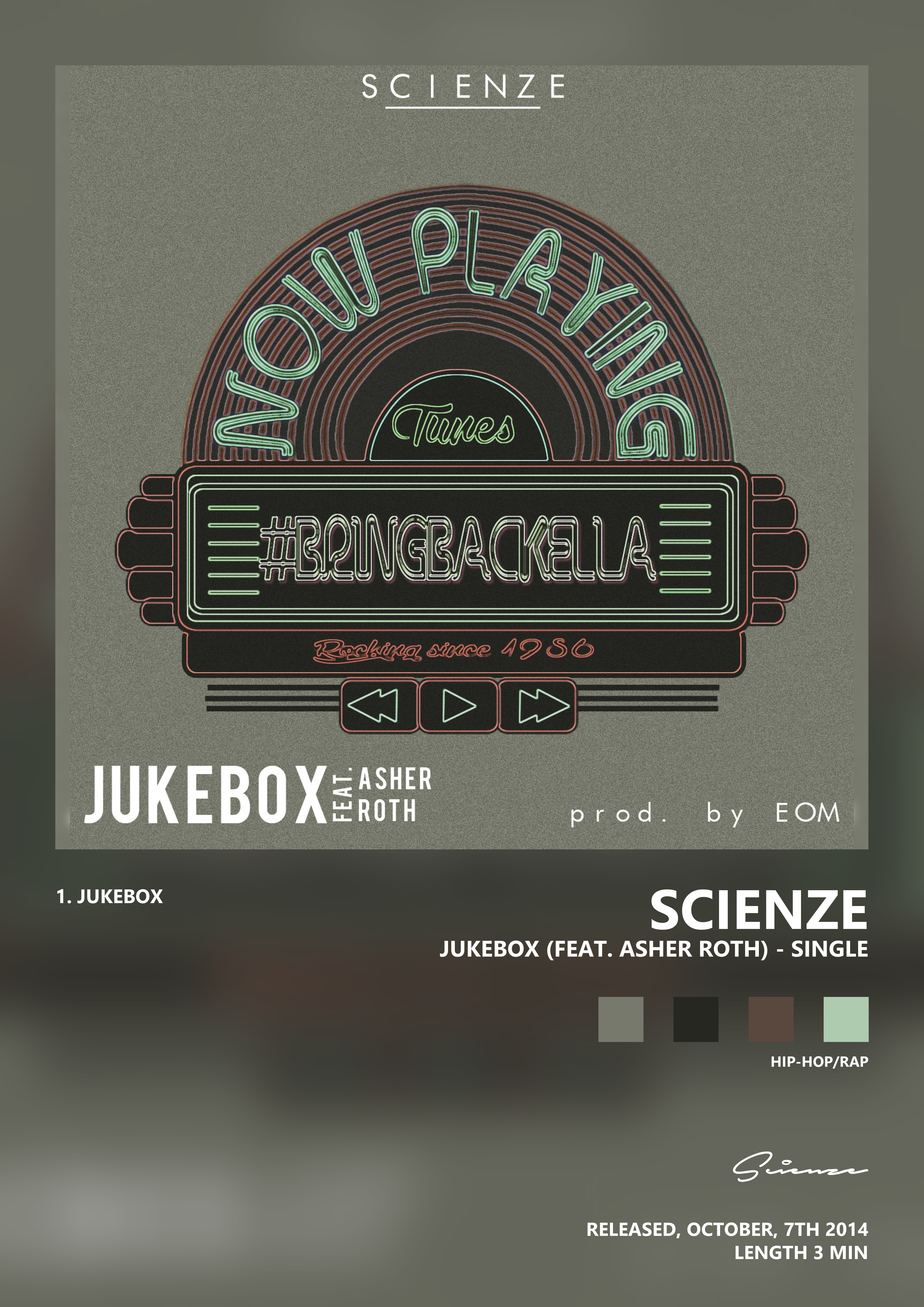 Music poster: Scienze - Jukebox feat Asher Roth - Single
