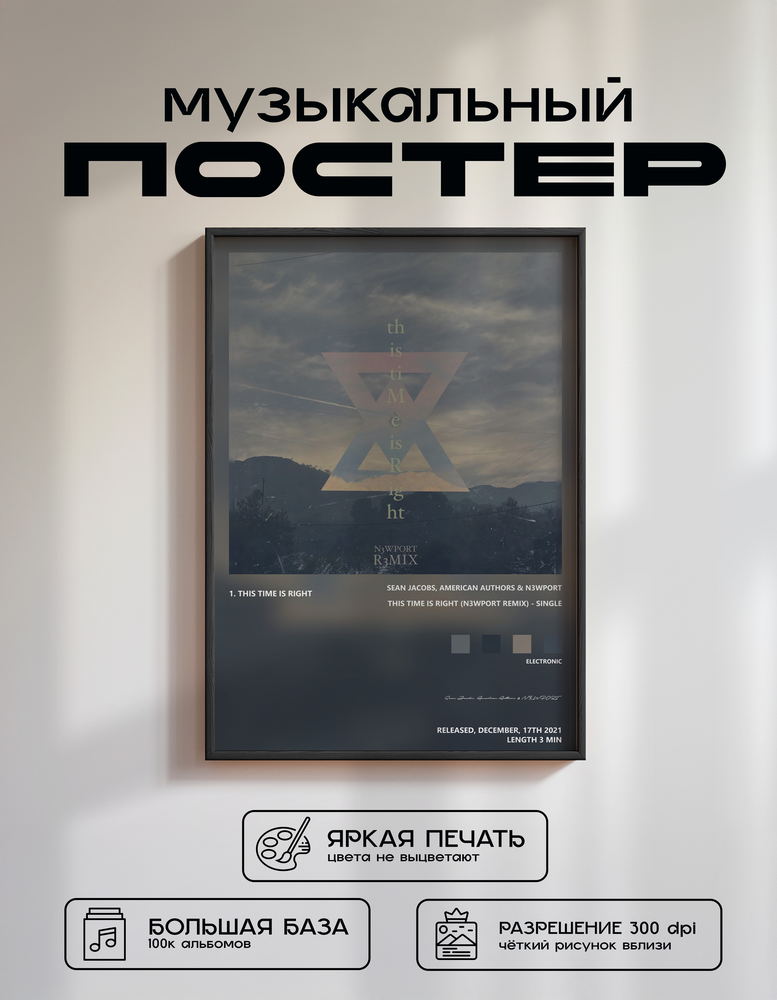 Music poster: Sean Jacobs American Authors N3WPORT - This Time Is Right N3WPORT Remix - Single