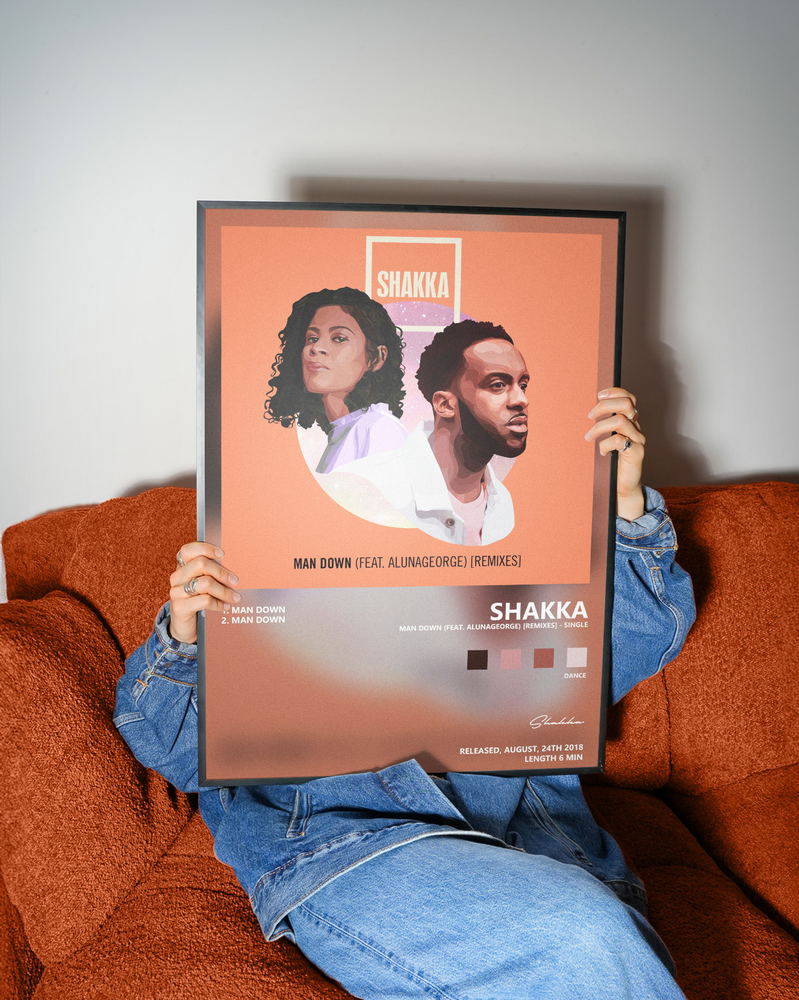 Music poster: Shakka - Man Down feat AlunaGeorge Remixes - Single