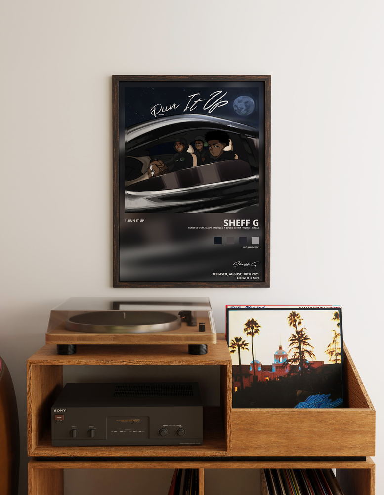 Music poster: Sheff G - Run It Up feat Sleepy Hallow A Boogie wit da Hoodie - Single