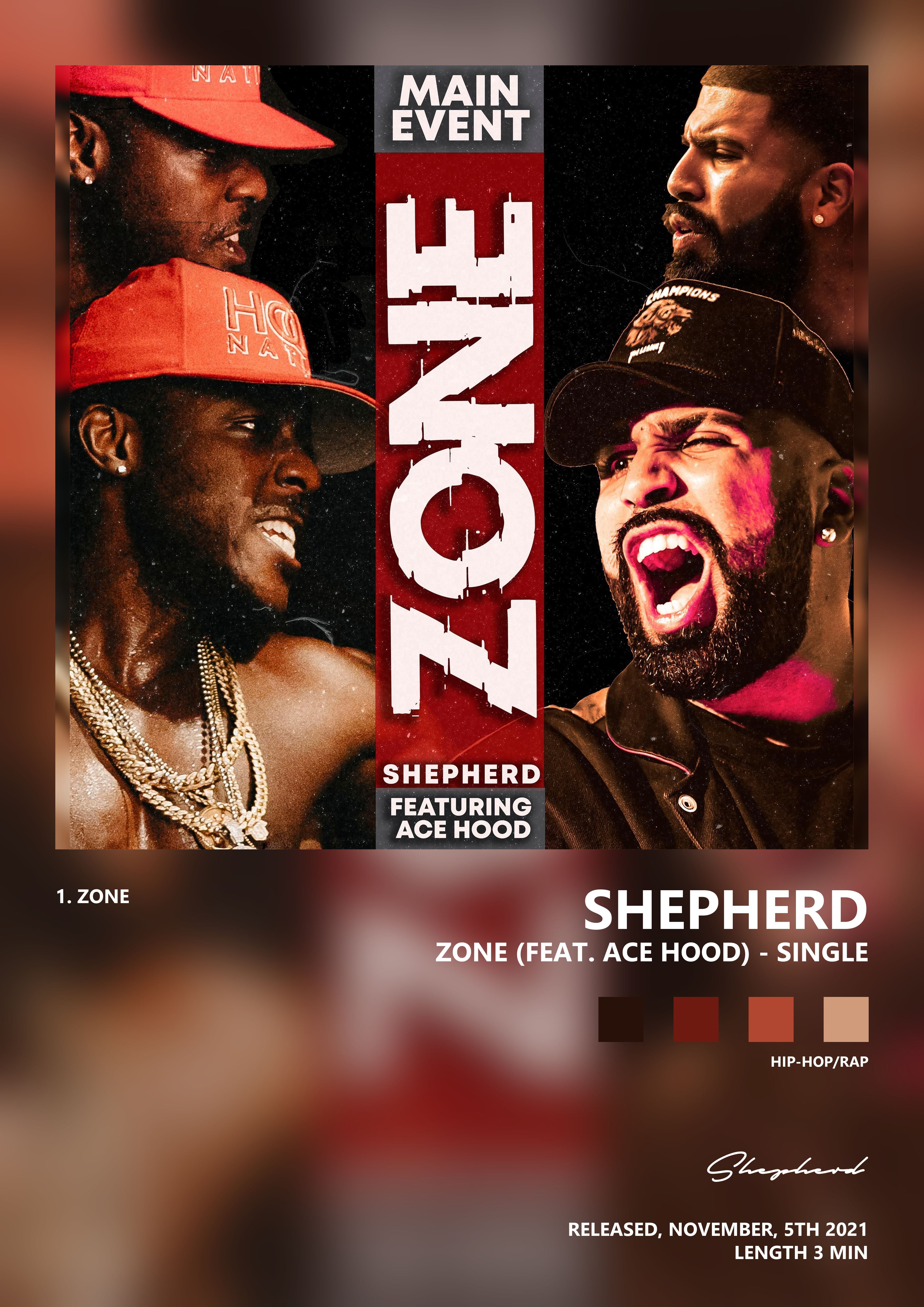 Music poster: Shepherd - Zone feat Ace Hood - Single