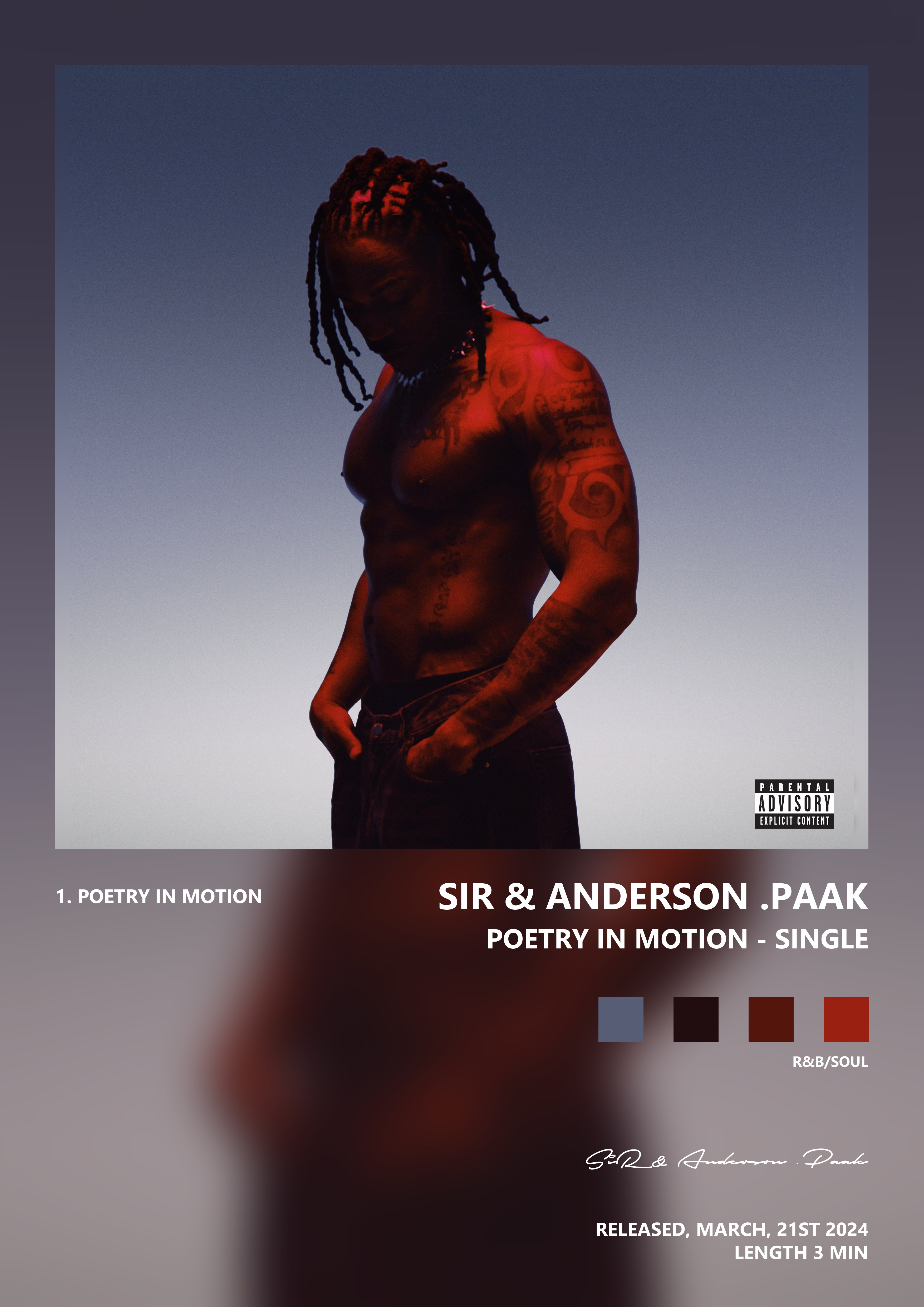 Music poster: SiR Anderson Paak - POETRY IN MOTION - Single