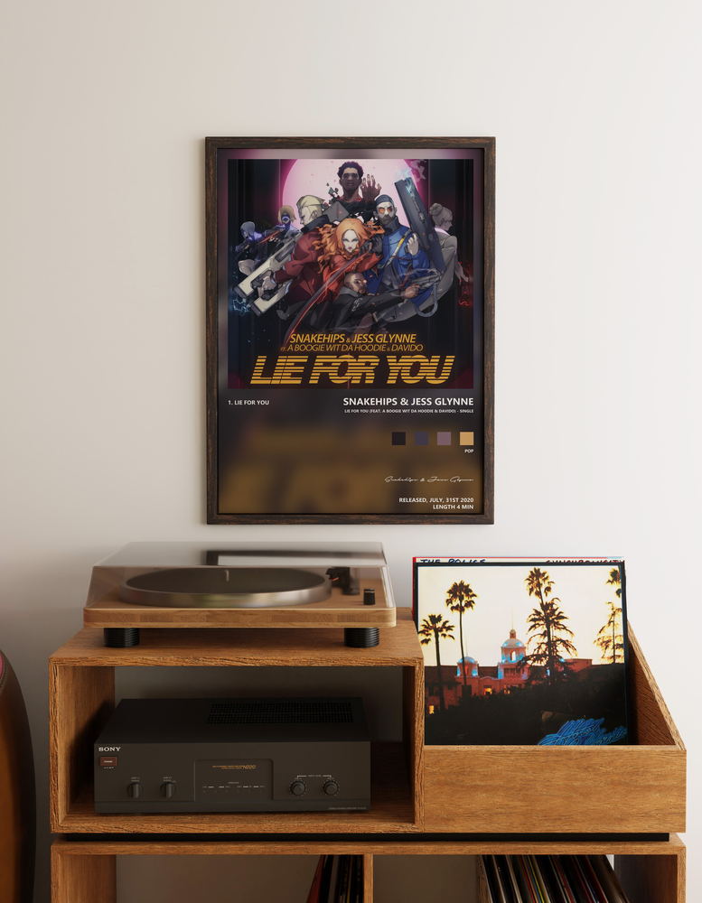 Music poster: Snakehips Jess Glynne - Lie for You feat A Boogie wit da Hoodie Davido - Single