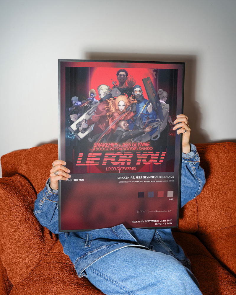 Music poster: Snakehips Jess Glynne Loco Dice - Lie for You Loco Dice Remix feat A Boogie wit da Hoodie Davido - Single