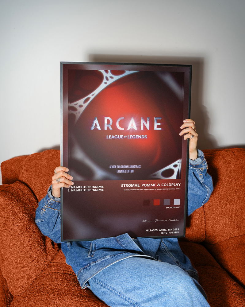 Music poster: Stromae Pomme Coldplay - Ma Meilleure Ennemie feat Arcane League of Legends Music Elyanna - Single