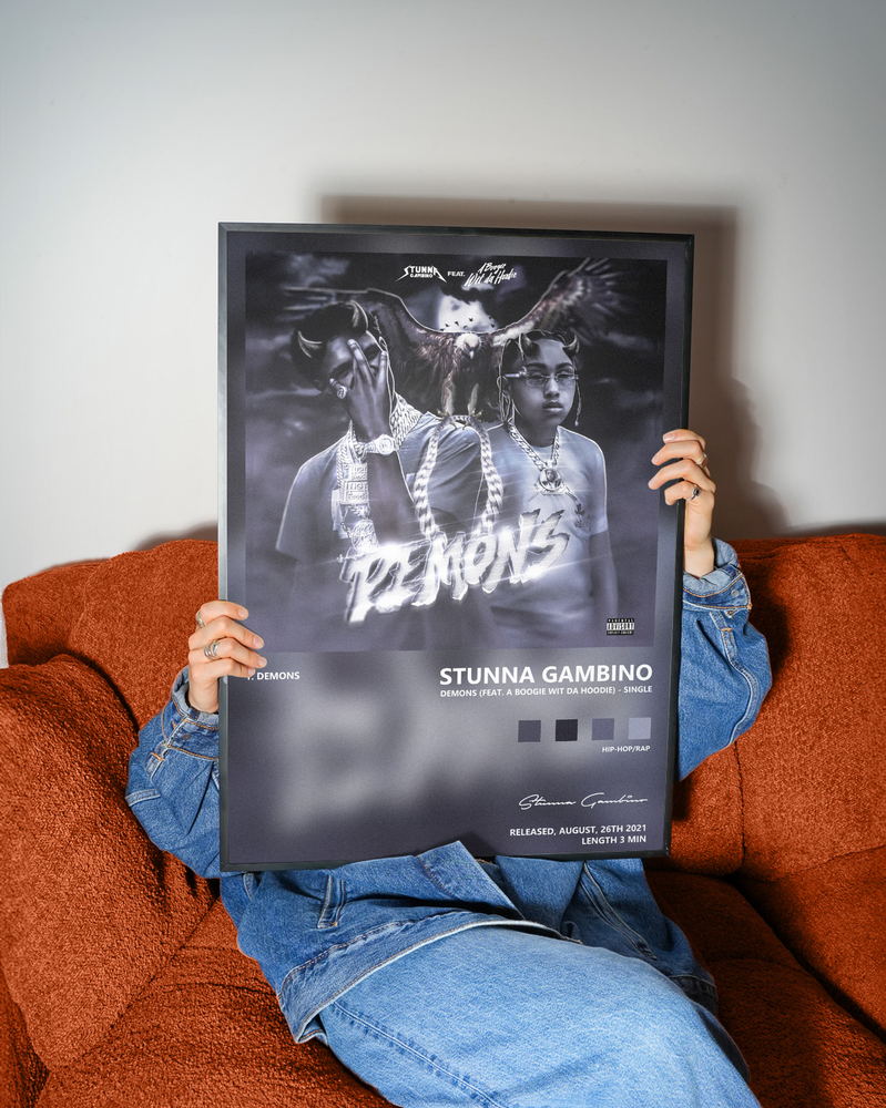 Music poster: Stunna Gambino - Demons feat A Boogie wit da Hoodie - Single