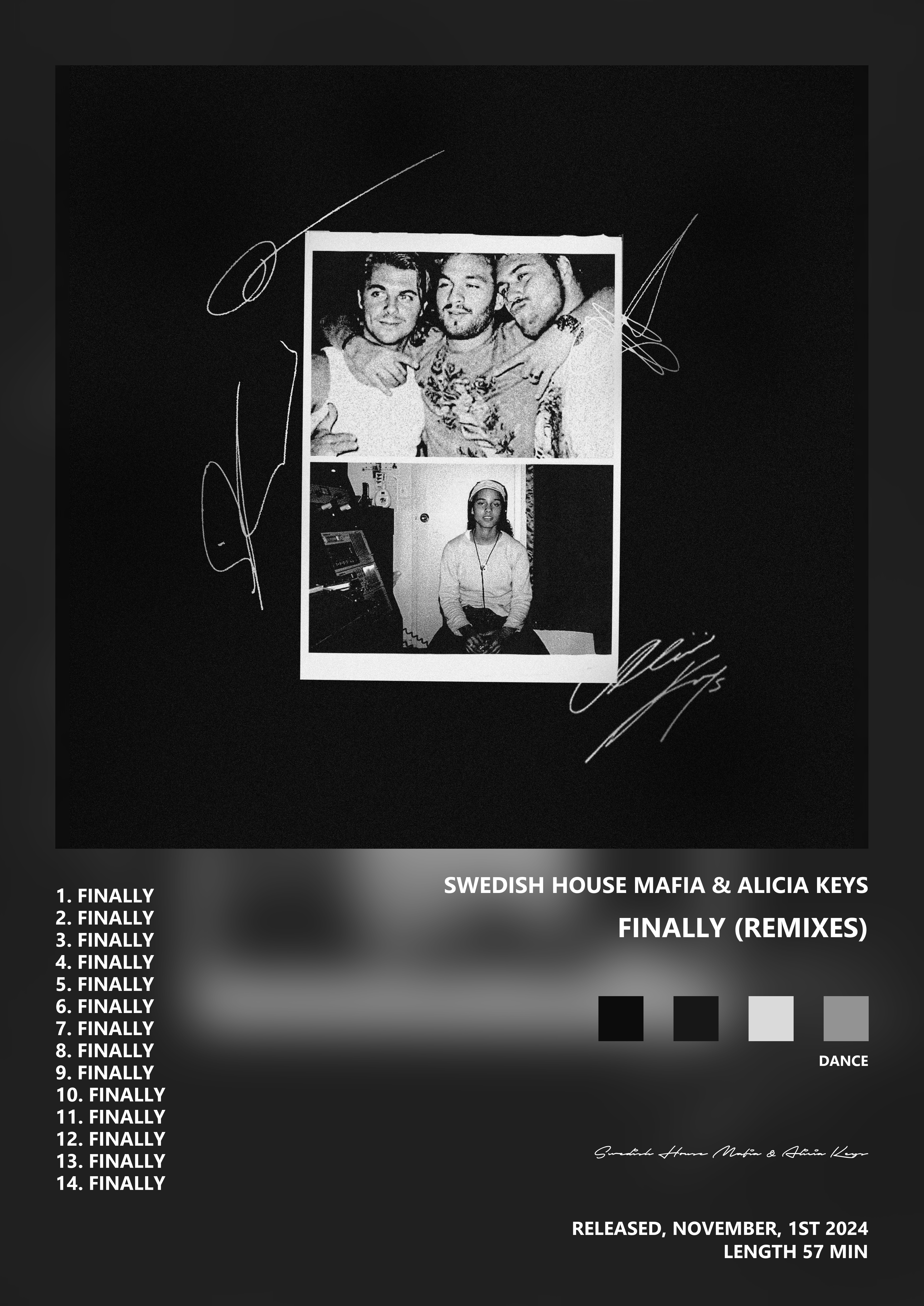 Music poster: Swedish House Mafia Alicia Keys - Finally Remixes