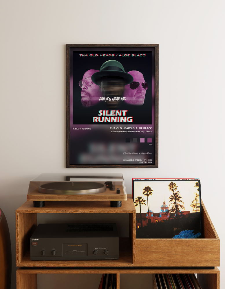 Music poster: Tha Old Heads Aloe Blacc - Silent Running Can You Hear Me - Single