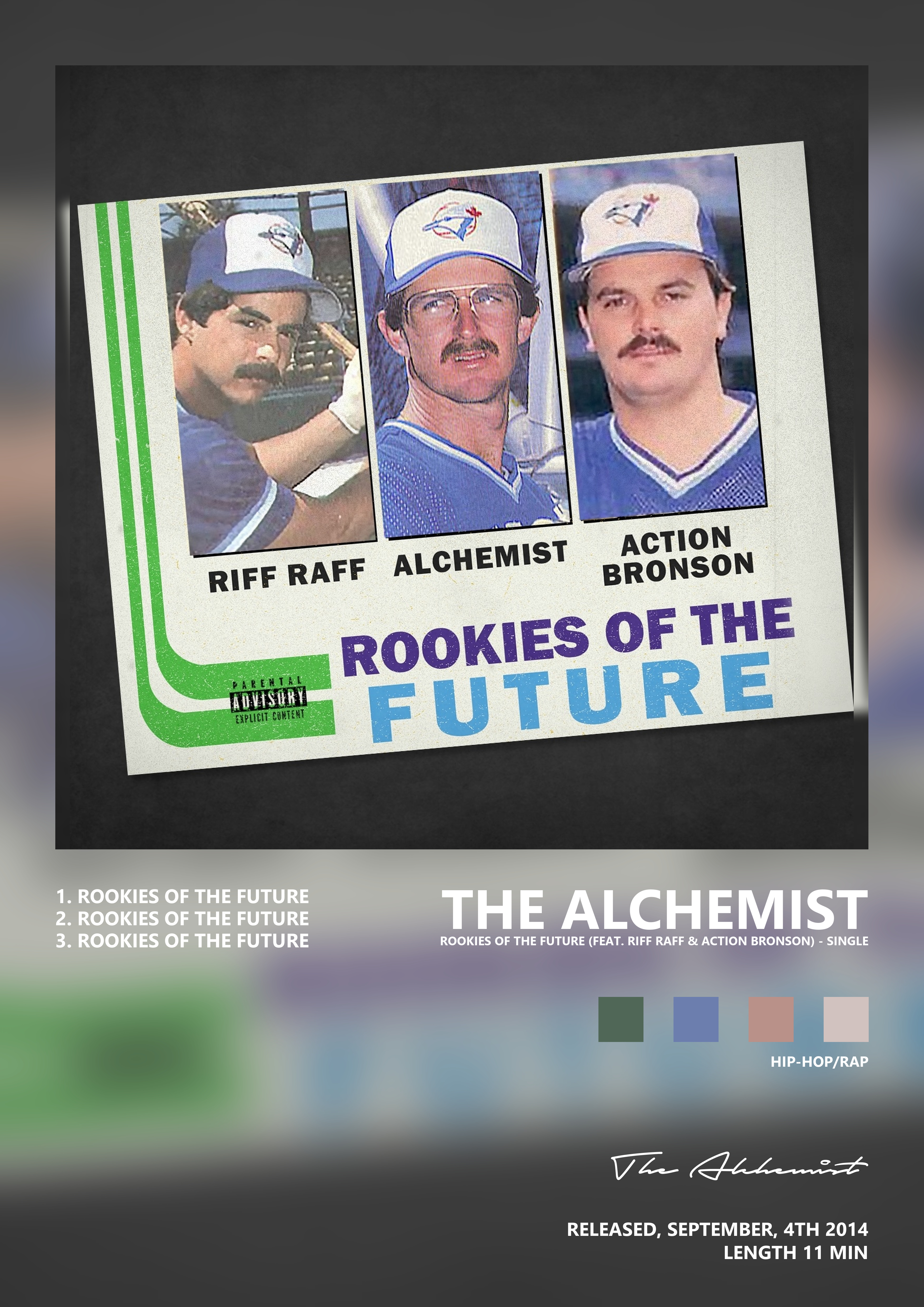 Music poster: The Alchemist - Rookies of the Future feat RiFF RAFF Action Bronson - Single