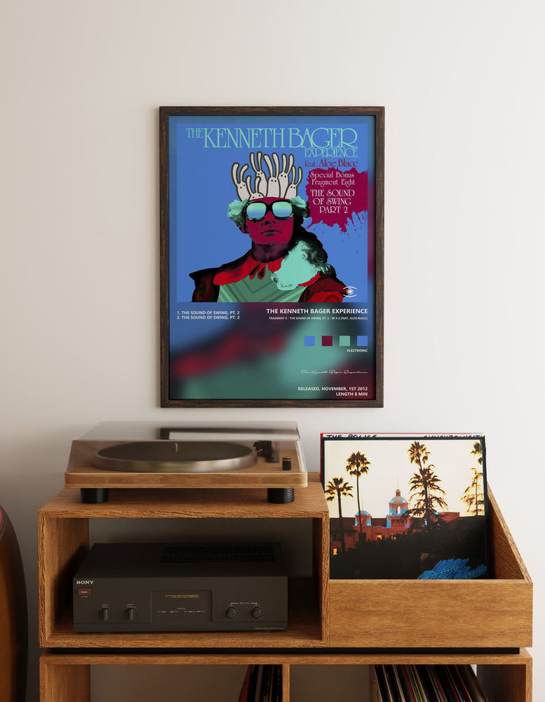 Music poster: The Kenneth Bager Experience - Fragment 8 - The Sound of Swing Pt 2 - EP 2 feat Aloe Blacc