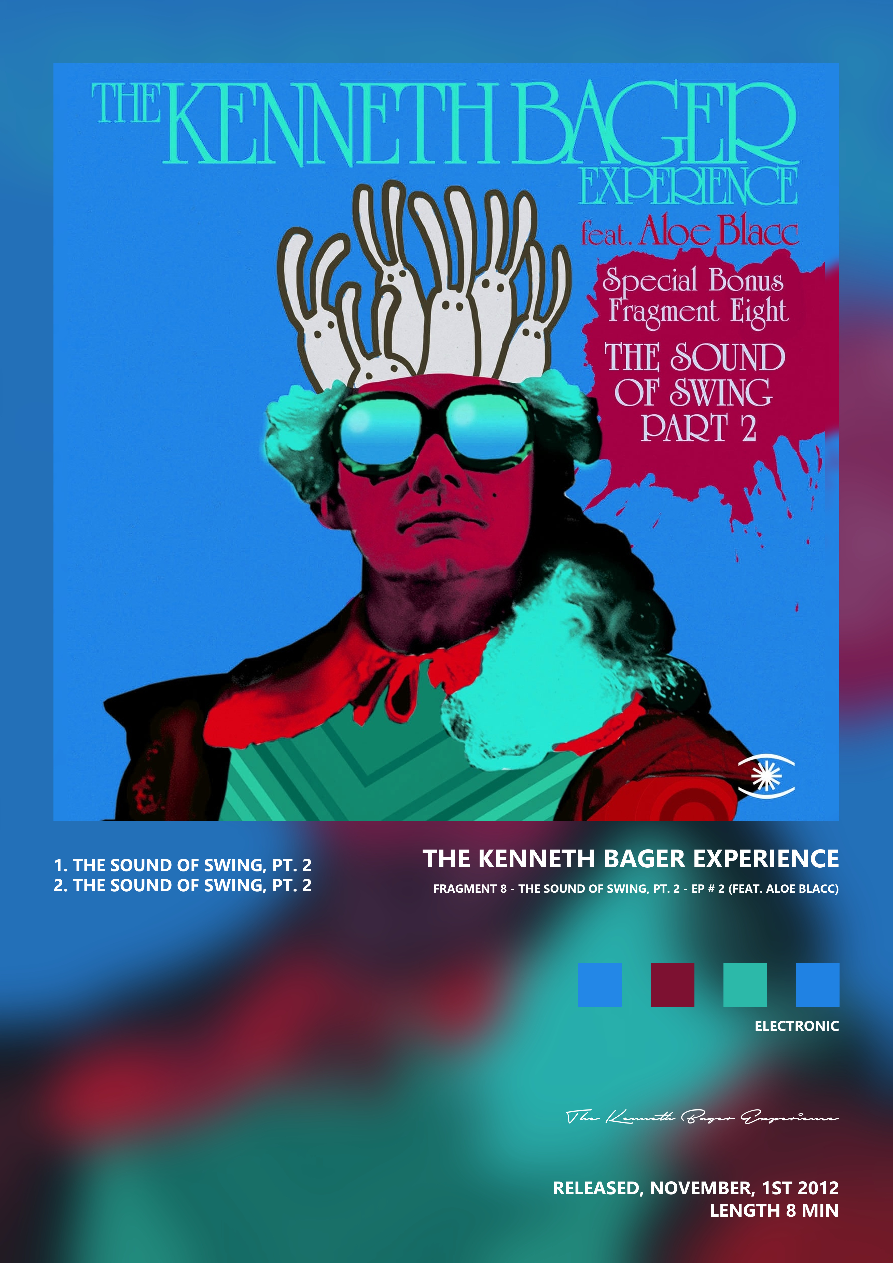 Music poster: The Kenneth Bager Experience - Fragment 8 - The Sound of Swing Pt 2 - EP 2 feat Aloe Blacc