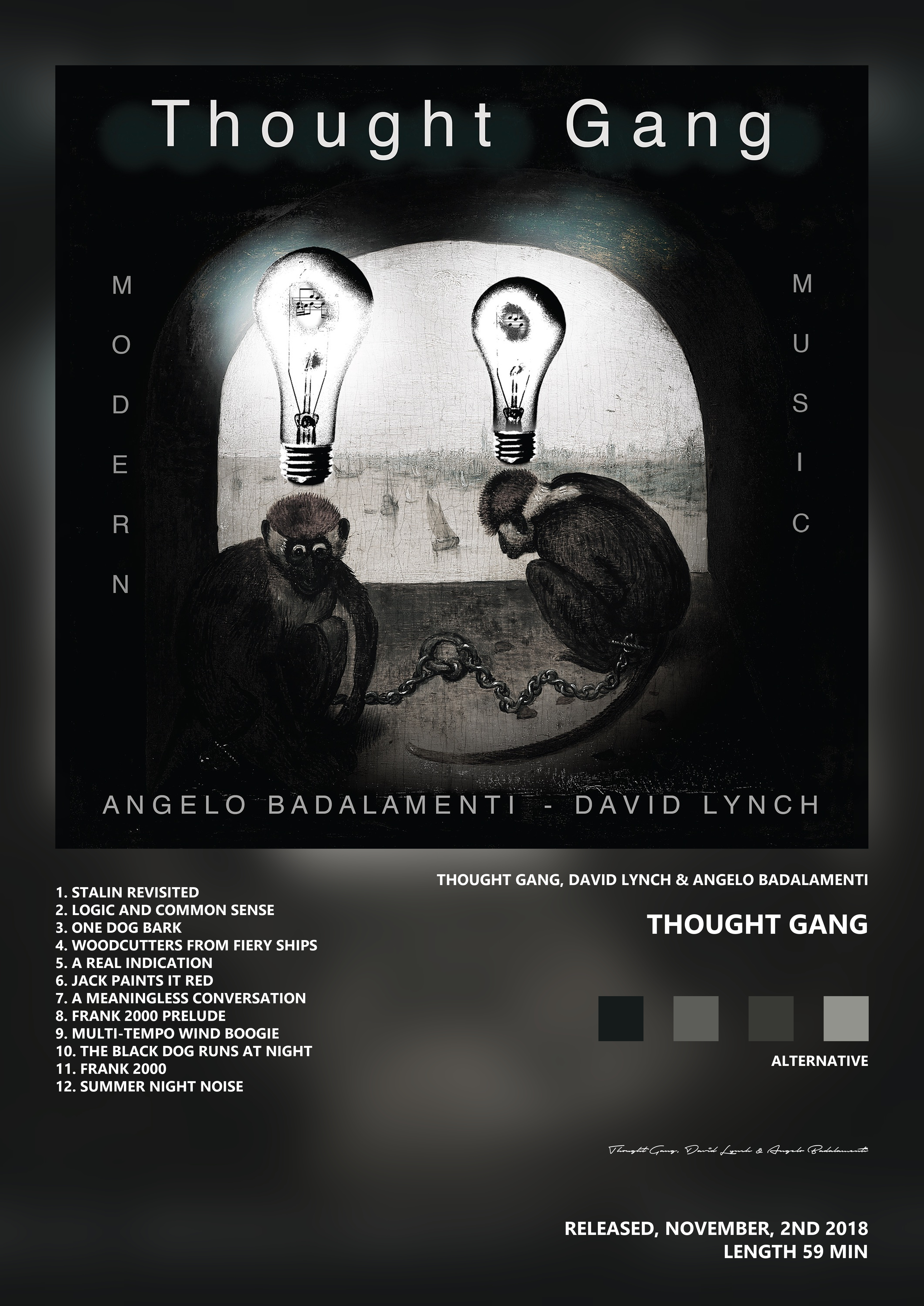 Music poster: Thought Gang David Lynch Angelo Badalamenti - Thought Gang