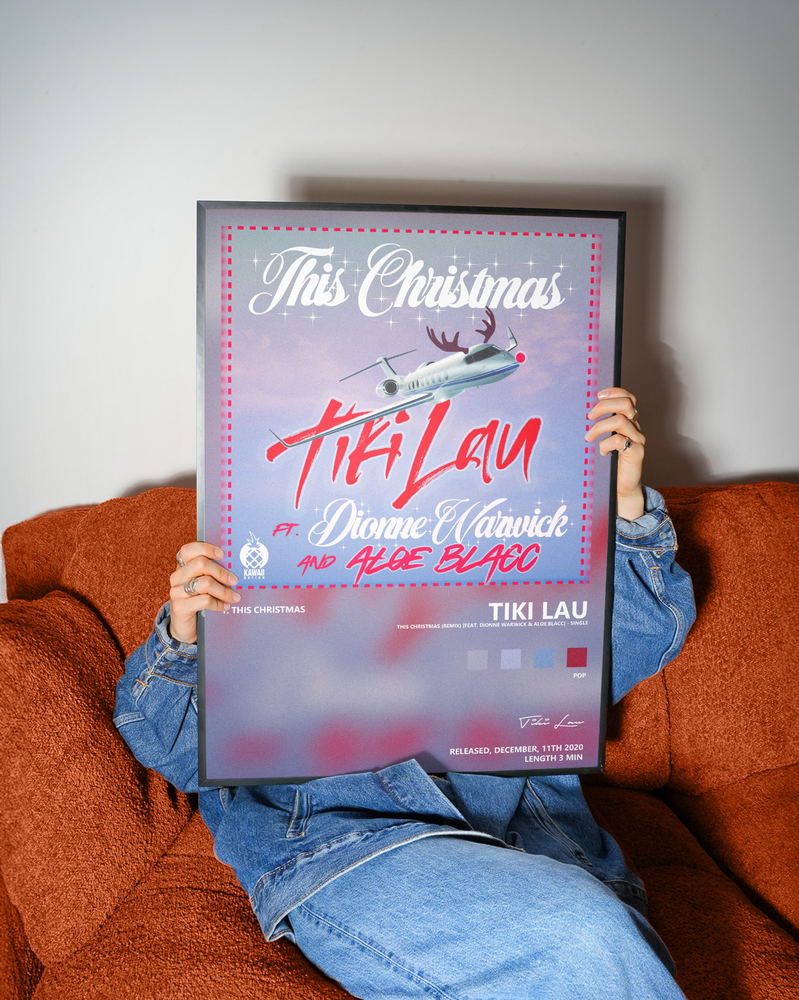 Music poster: Tiki Lau - This Christmas Remix feat Dionne Warwick Aloe Blacc - Single