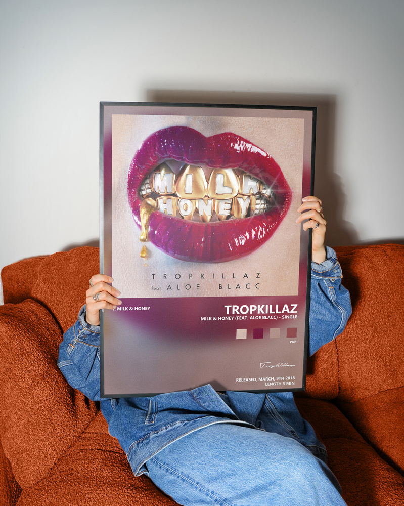 Music poster: Tropkillaz - Milk Honey feat Aloe Blacc - Single