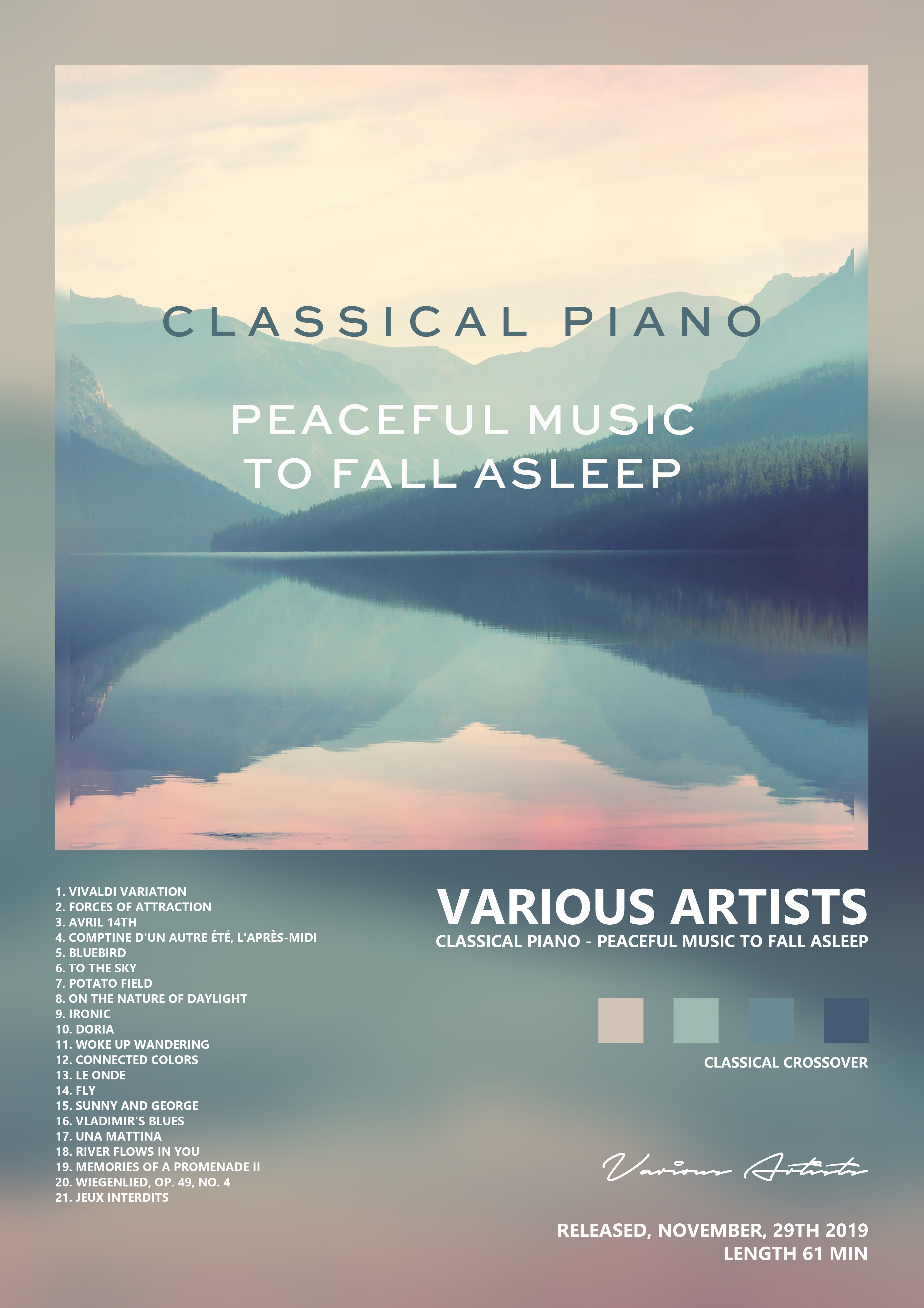 Music poster: Various Artists - Classical Piano - Peaceful music to fall asleep