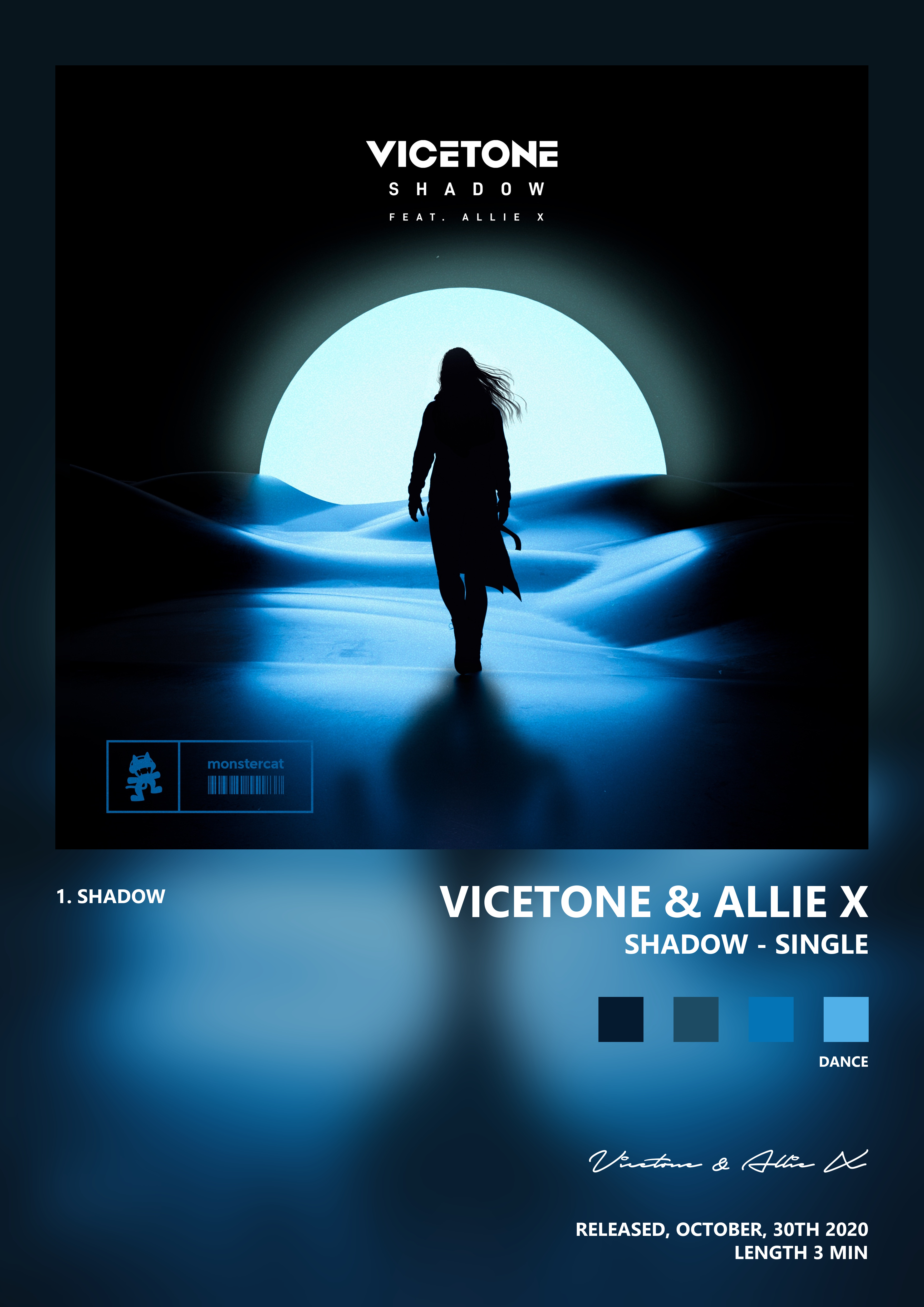 Music poster: Vicetone Allie X - Shadow - Single