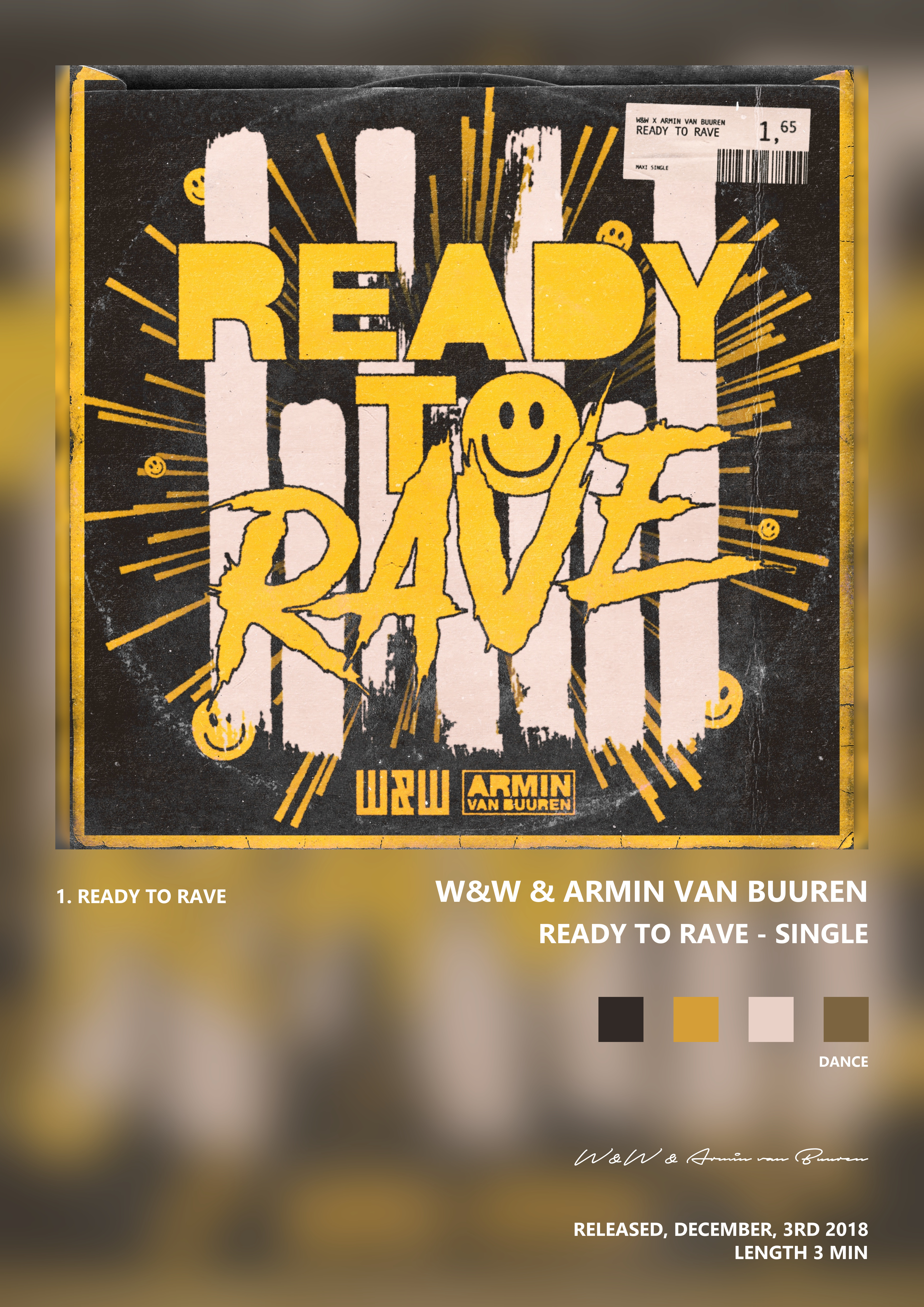 Music poster: WW Armin van Buuren - Ready to Rave - Single