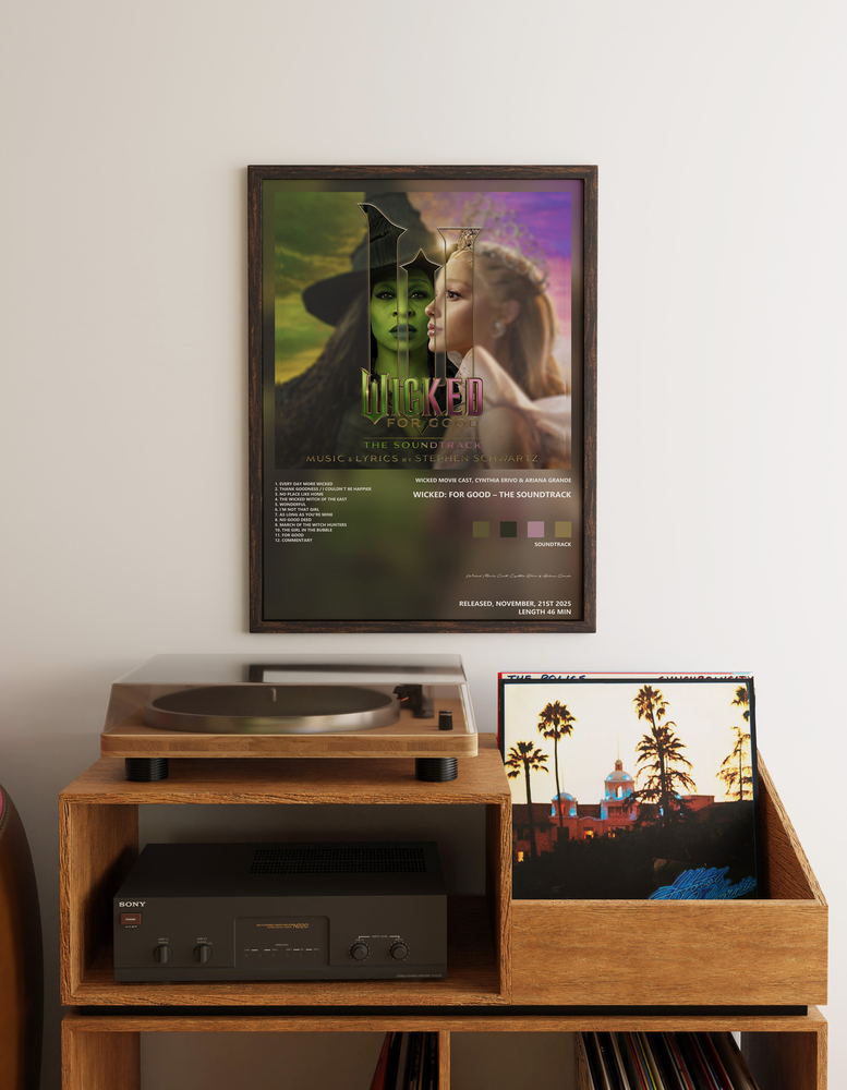 Music poster: Wicked Movie Cast Cynthia Erivo Ariana Grande - Wicked For Good The Soundtrack