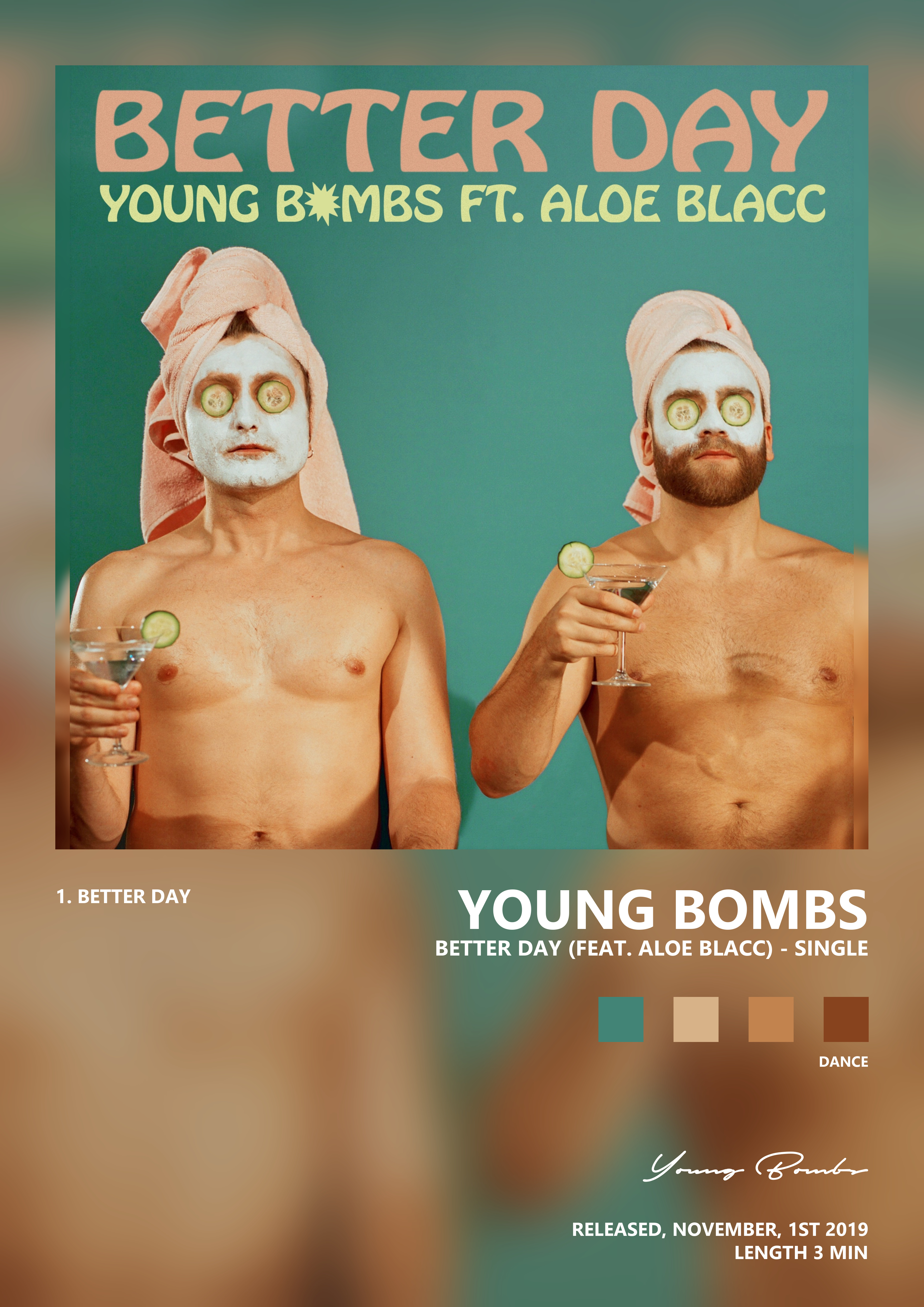 Music poster: Young Bombs - Better Day feat Aloe Blacc - Single