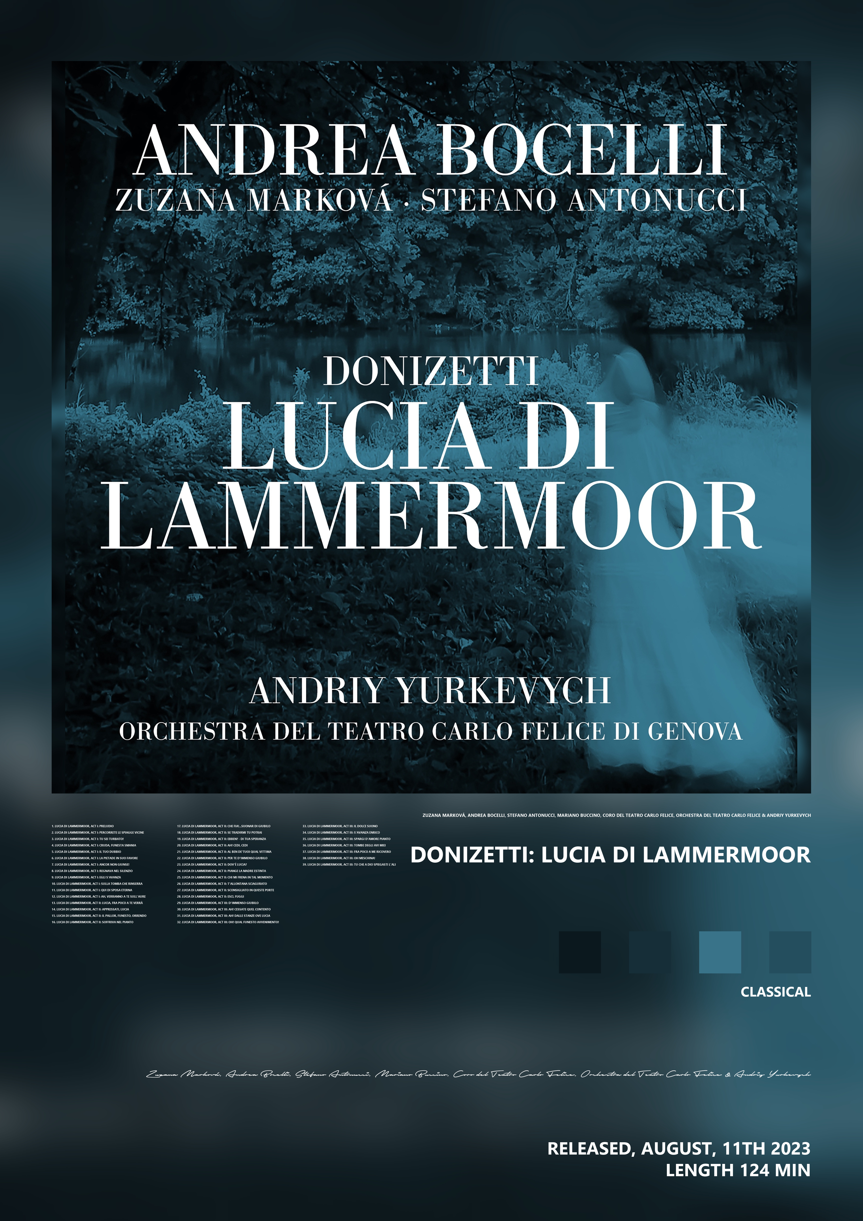 Music poster: Zuzana Marková Andrea Bocelli Stefano Antonucci Mariano Buccino Coro del Teatro Carlo Felice Orchestra del Teatro Carlo - Zuzana Marková Andrea Bocelli Stefano Antonucci Mariano Buccino Coro del Teatro Carlo Felice Orchestra del Teatro Carlo